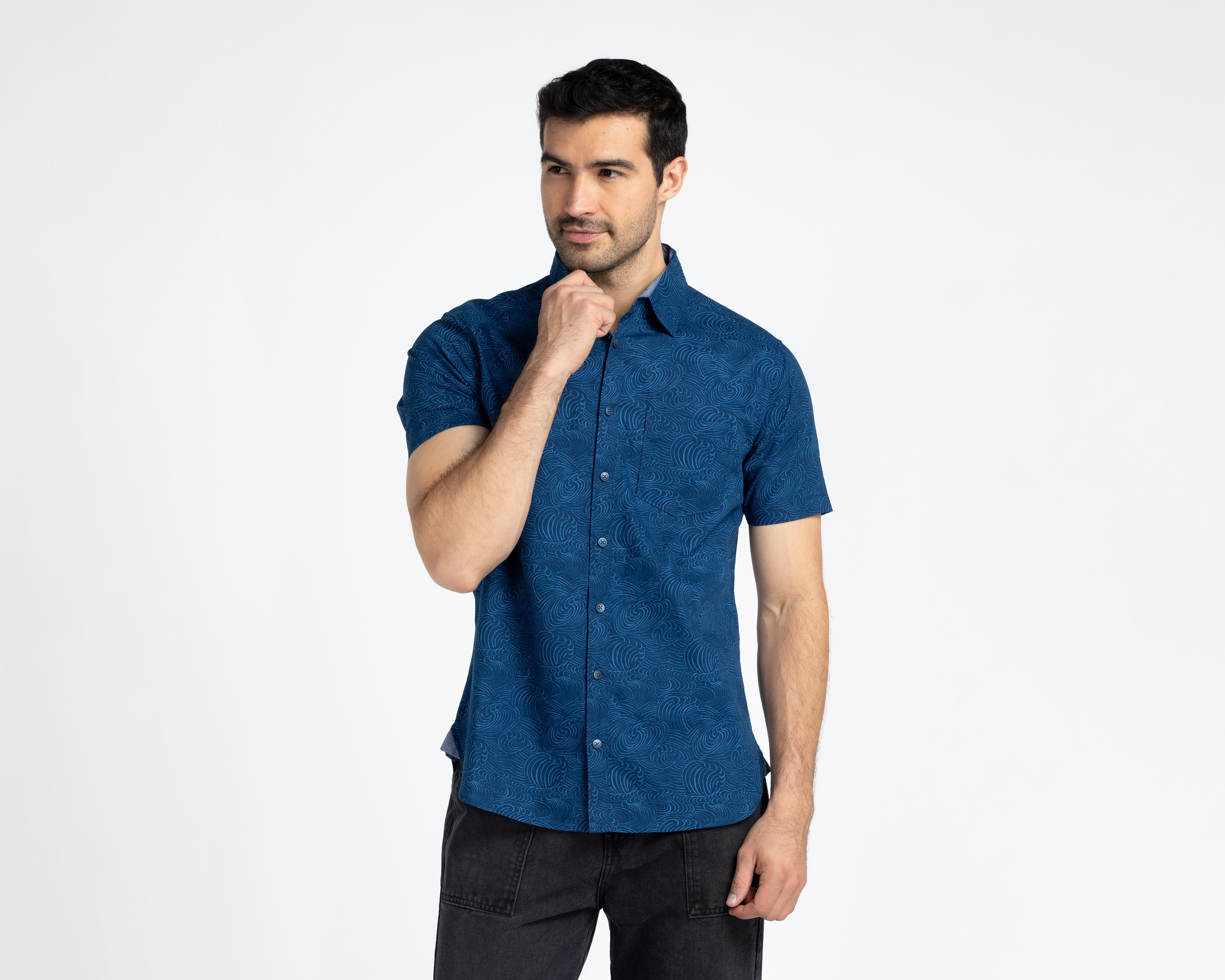 Foto 2 pulgar | Foto 1 | Camisa Casual de Algodón Refill Regular Estampada para Hombre