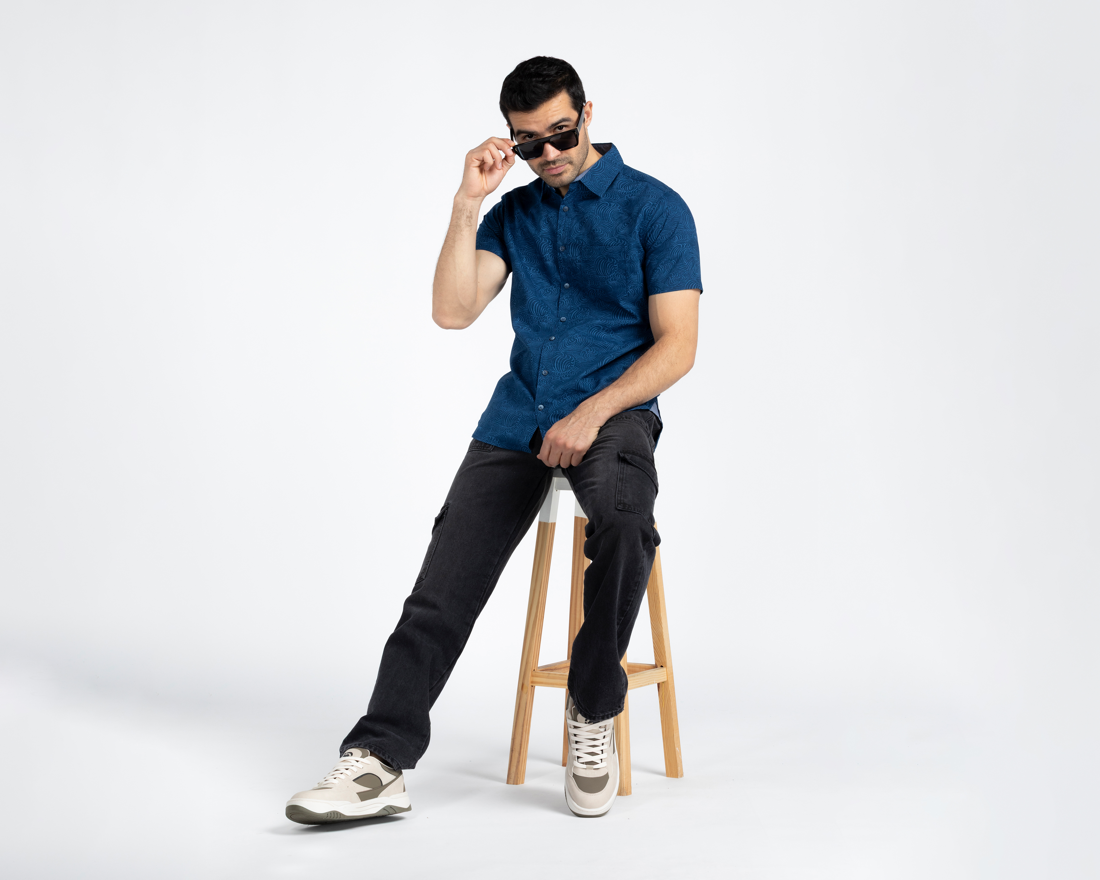 Foto 3 pulgar | Foto 2 | Camisa Casual de Algodón Refill Regular Estampada para Hombre