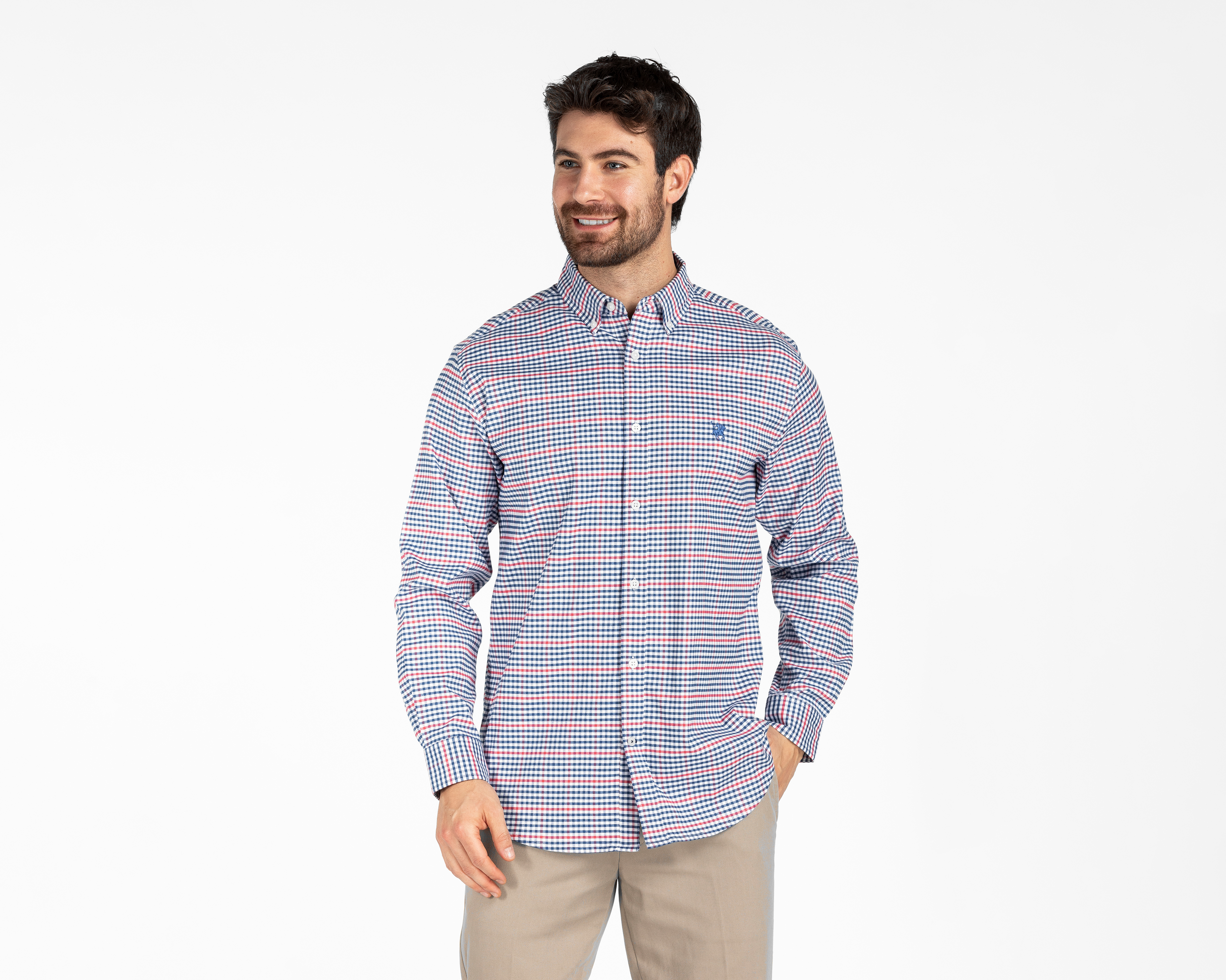 Camisa Casual York Team Polo Club Regular Fit a Cuadros para Hombre