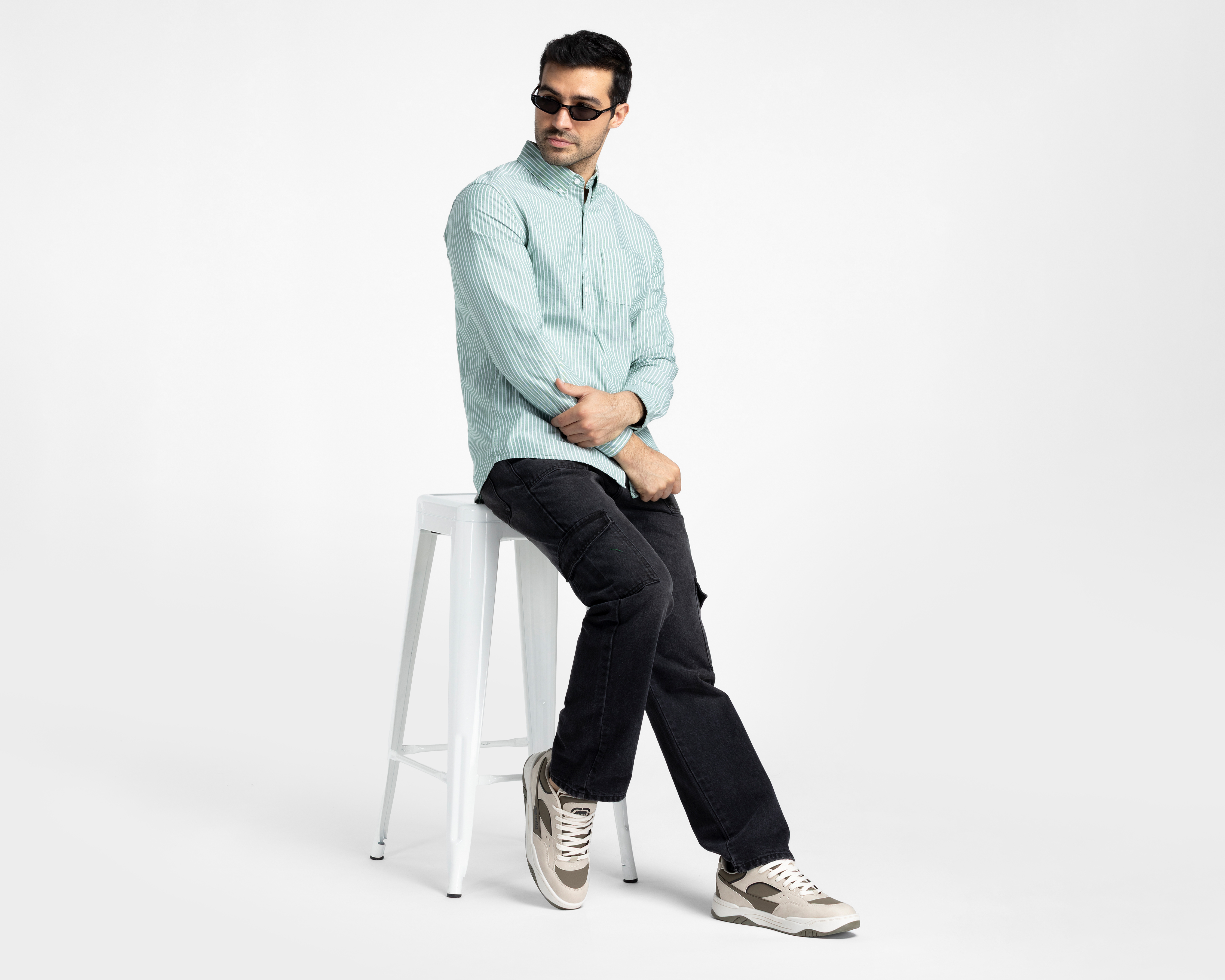 Foto 2 | Foto 2 | Camisa Casual de Algodón Refill Regular Fit a Rayas para Hombre