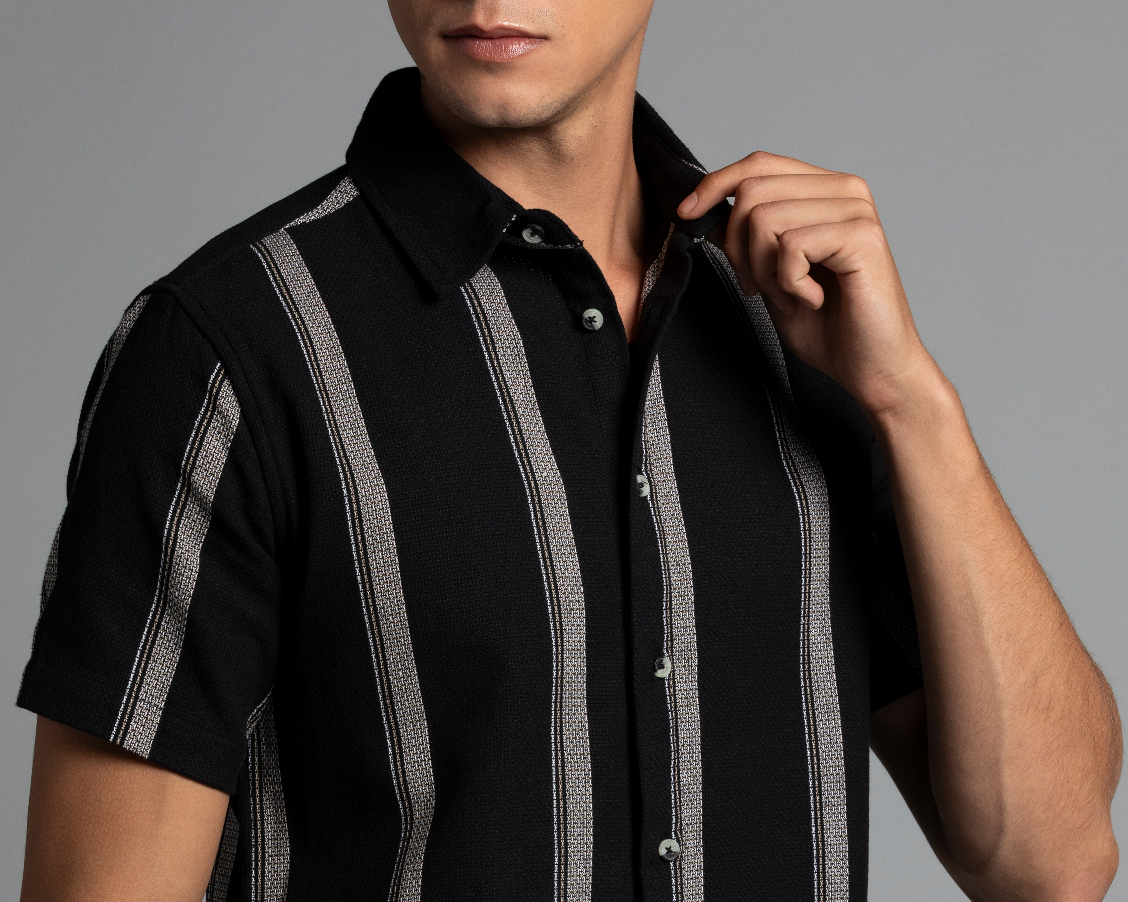 Foto 5 pulgar | Foto 4 | Camisa de Moda Strona Regular a Rayas para Hombre