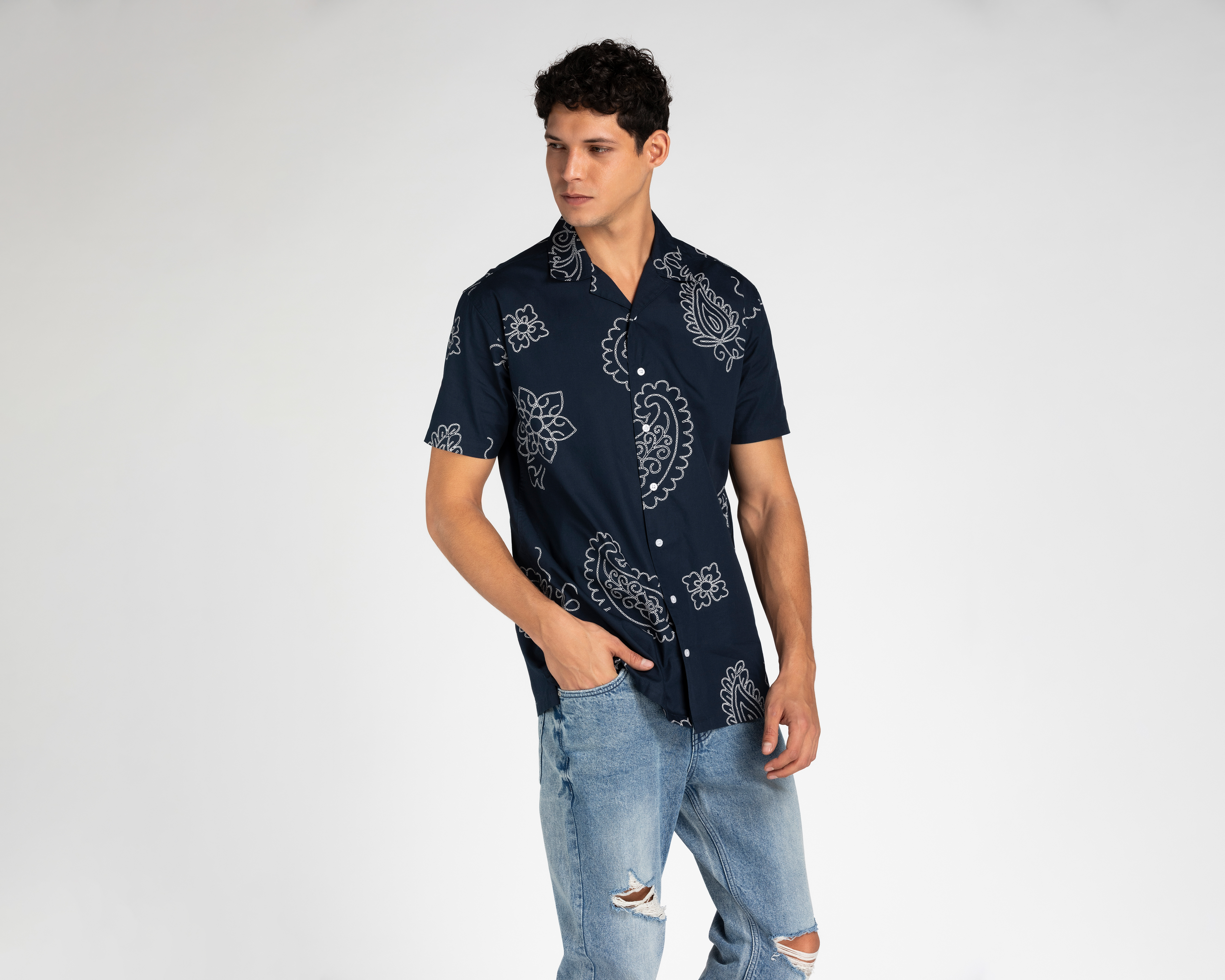 Foto 1 | Foto 1 | Camisa de Moda de Algodón Porto Sur Regular Fit Estampada para Hombre