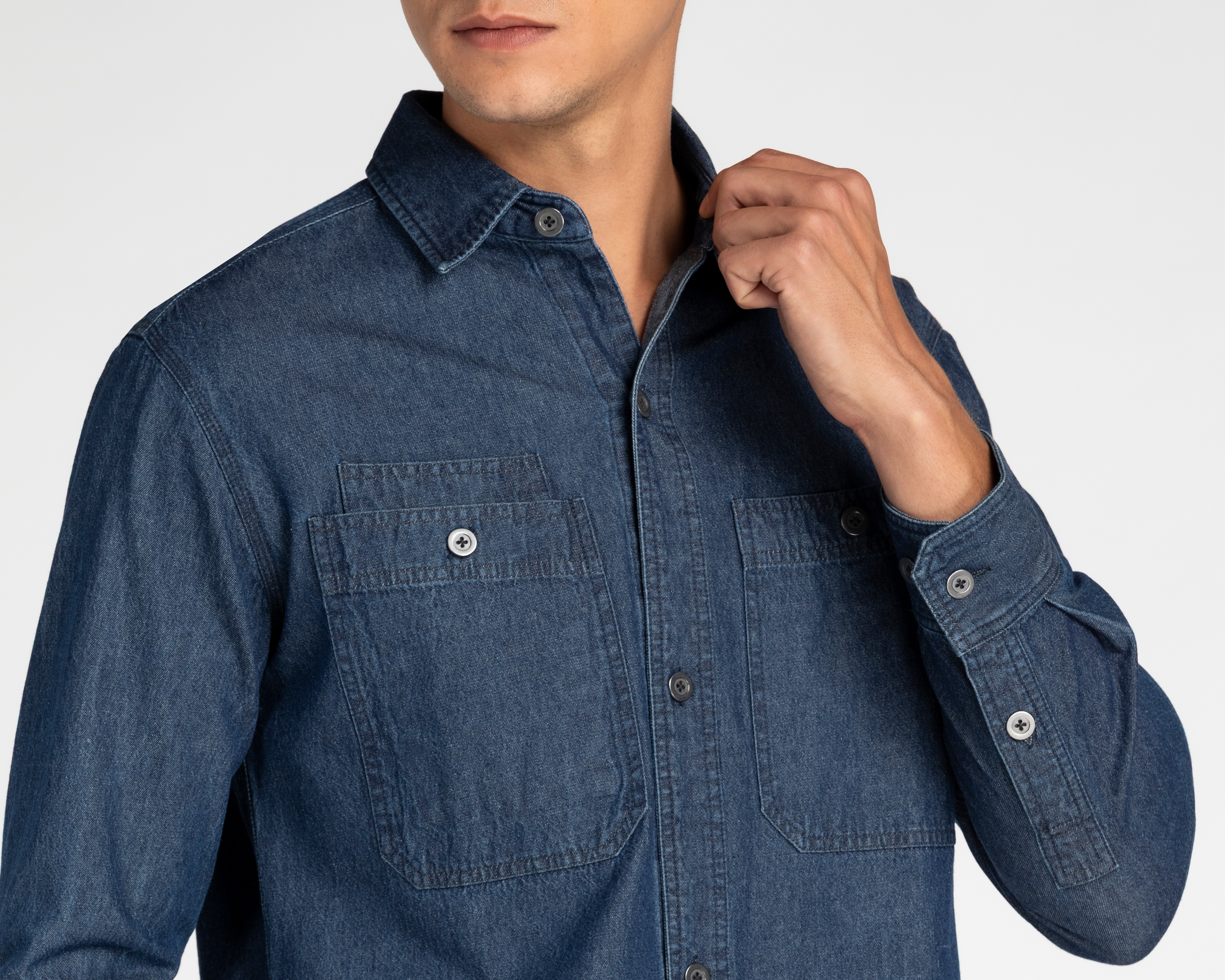 Foto 4 | Foto 4 | Camisa de Algodón Refill Regular Lisa para Hombre