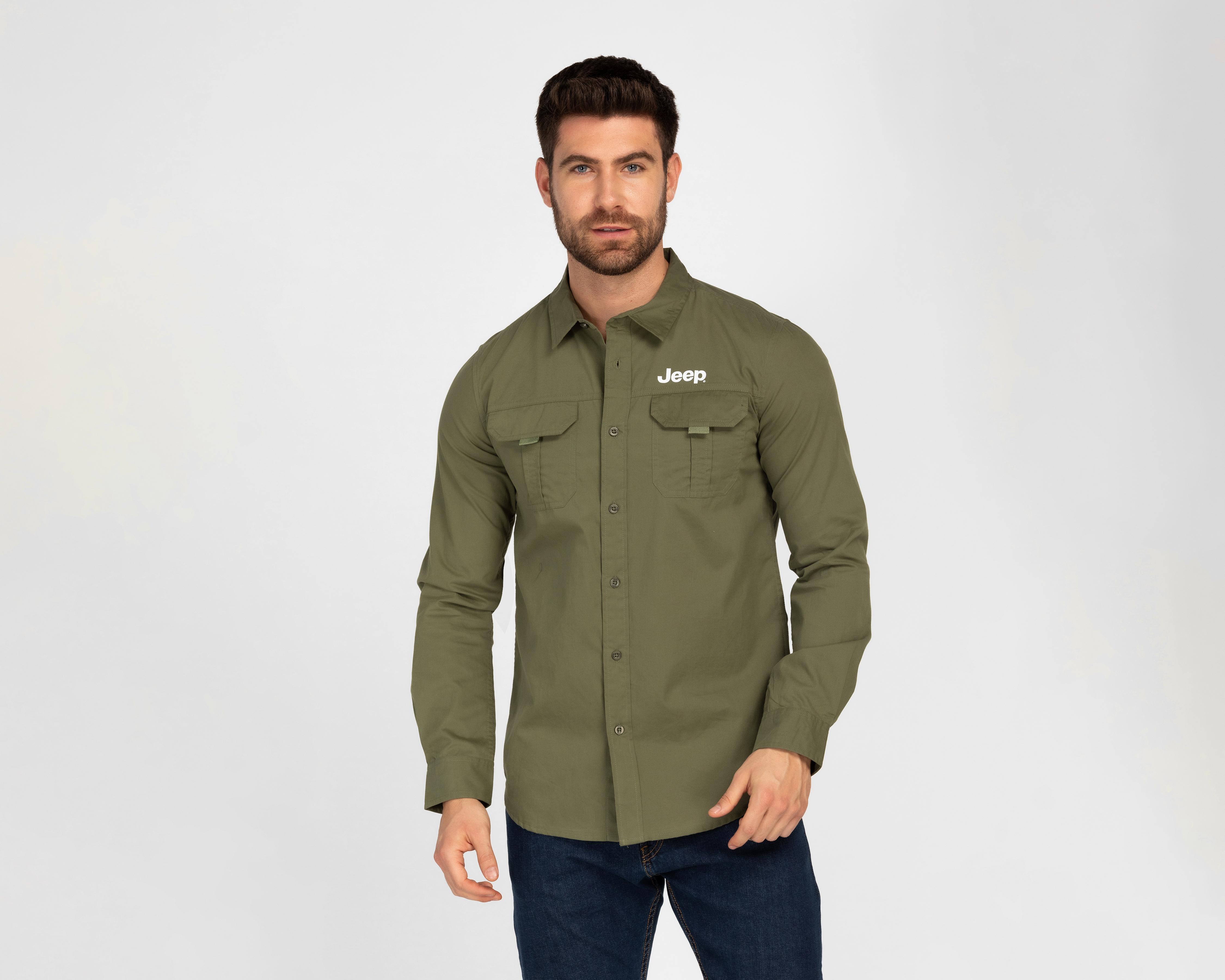 Foto 1 | Foto 1 | Camisa de Algodón Jeep Regular Lisa para Hombre