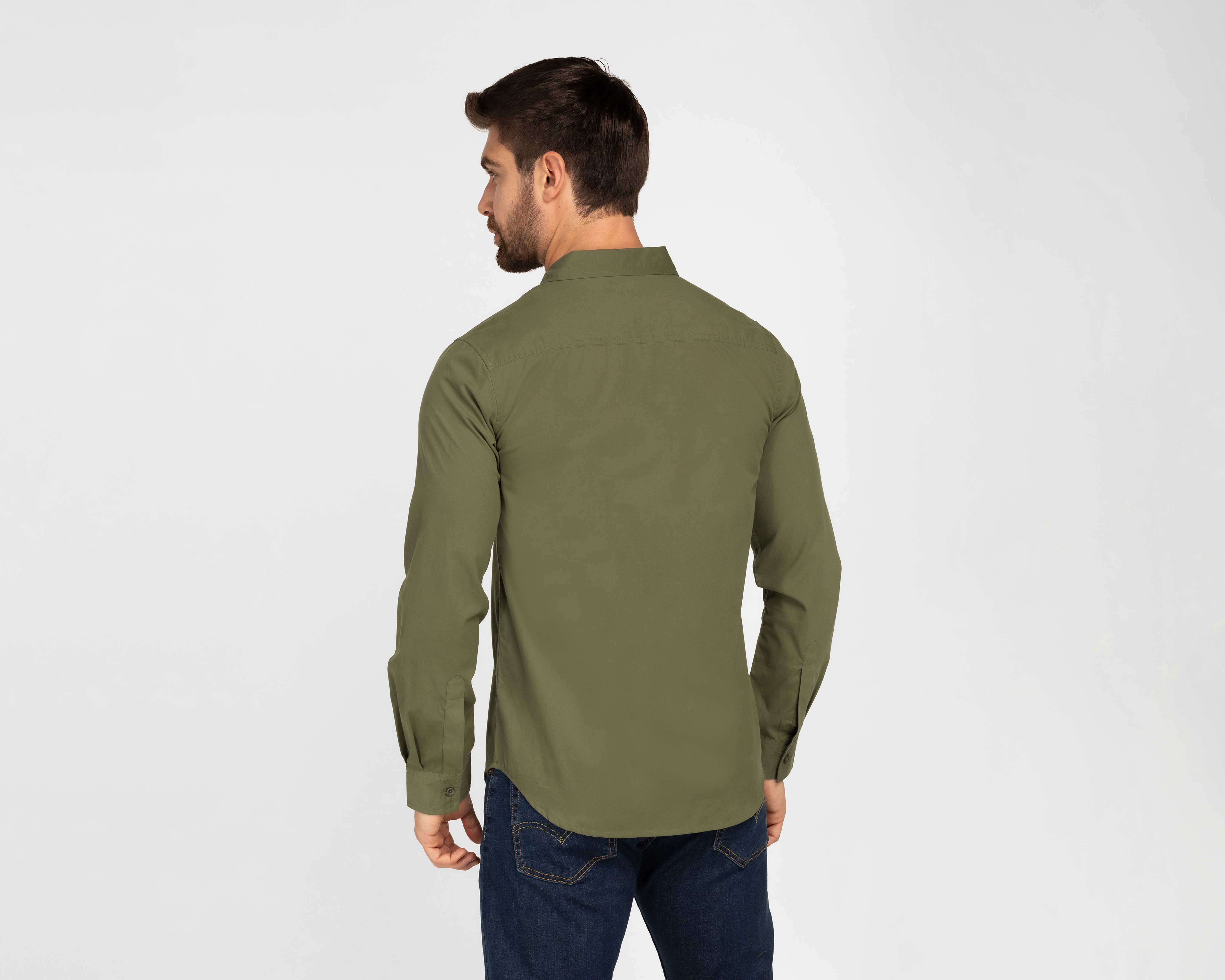 Foto 3 pulgar | Foto 2 | Camisa de Algodón Jeep Regular Lisa para Hombre