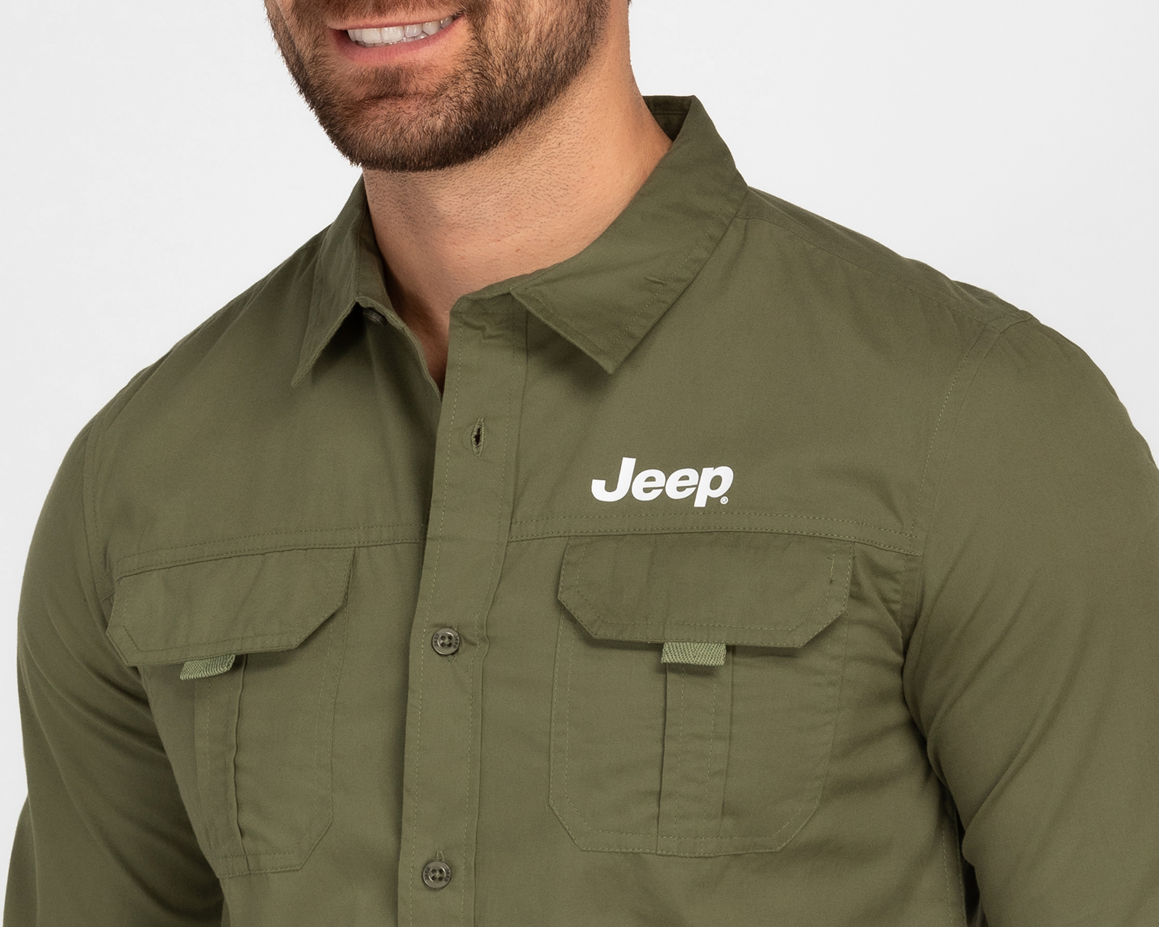 Foto 3 | Foto 3 | Camisa de Algodón Jeep Regular Lisa para Hombre