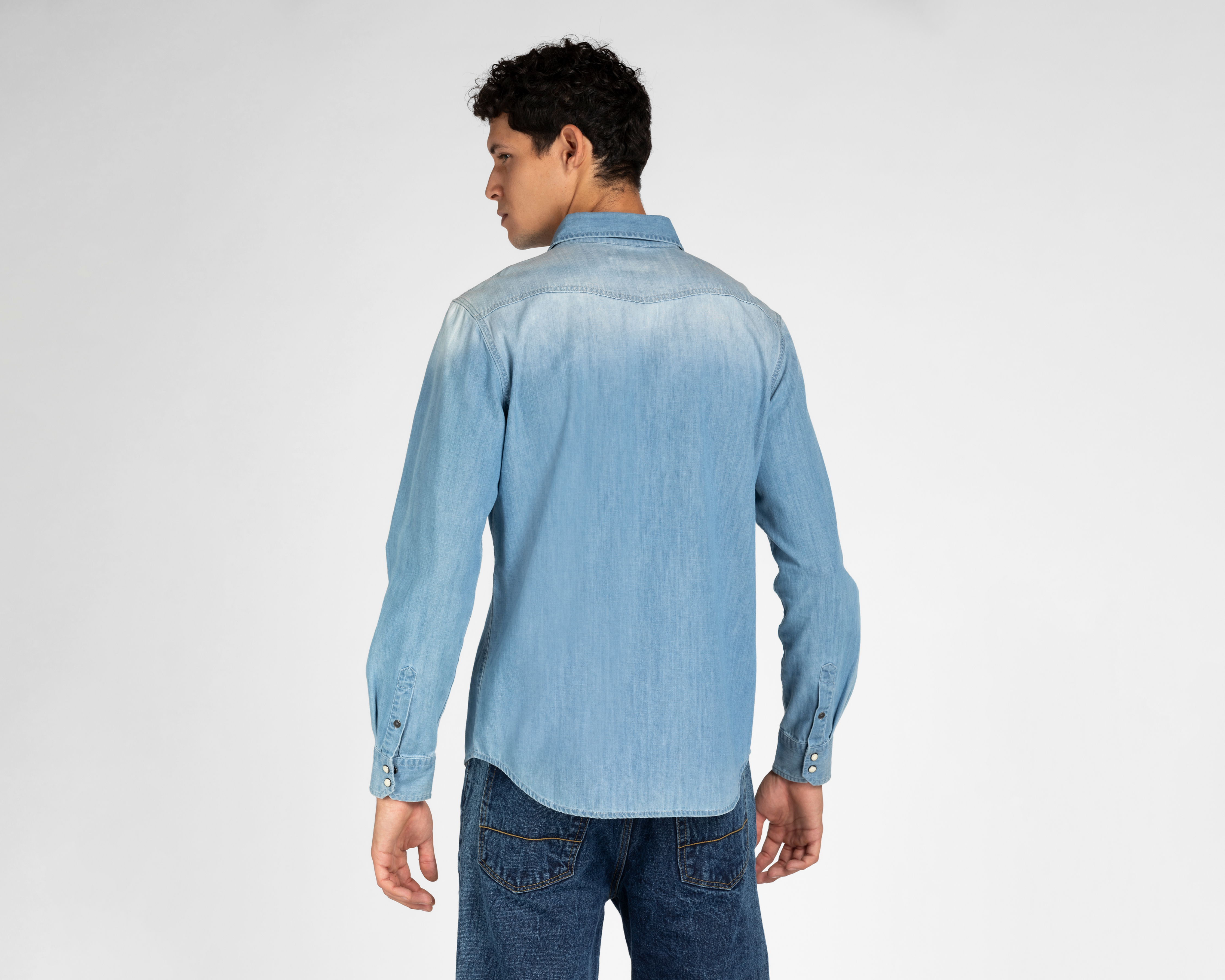 Foto 4 pulgar | Foto 3 | Camisa Casual de Algodón Refill Azul para Hombre