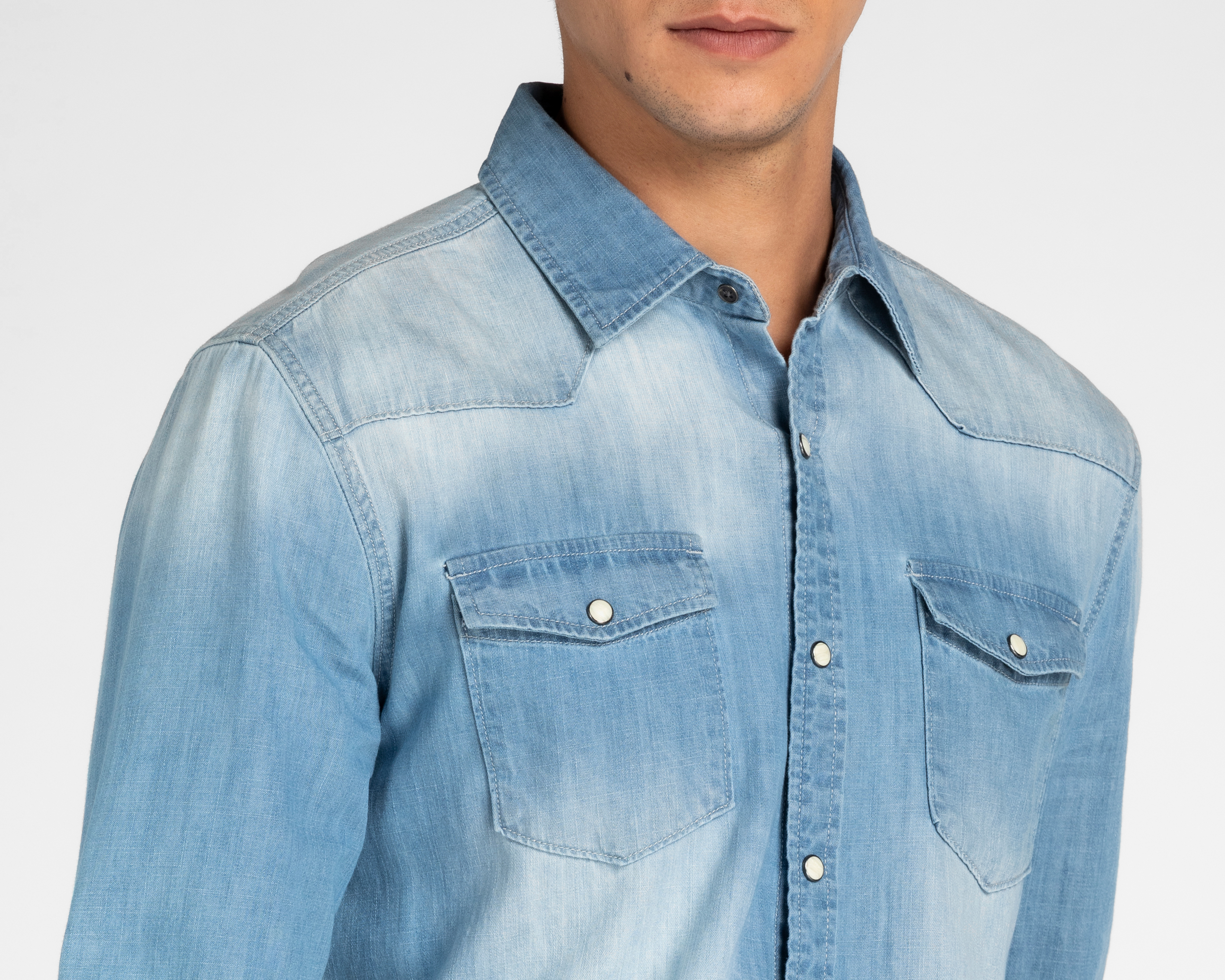 Foto 5 pulgar | Foto 4 | Camisa Casual de Algodón Refill Azul para Hombre