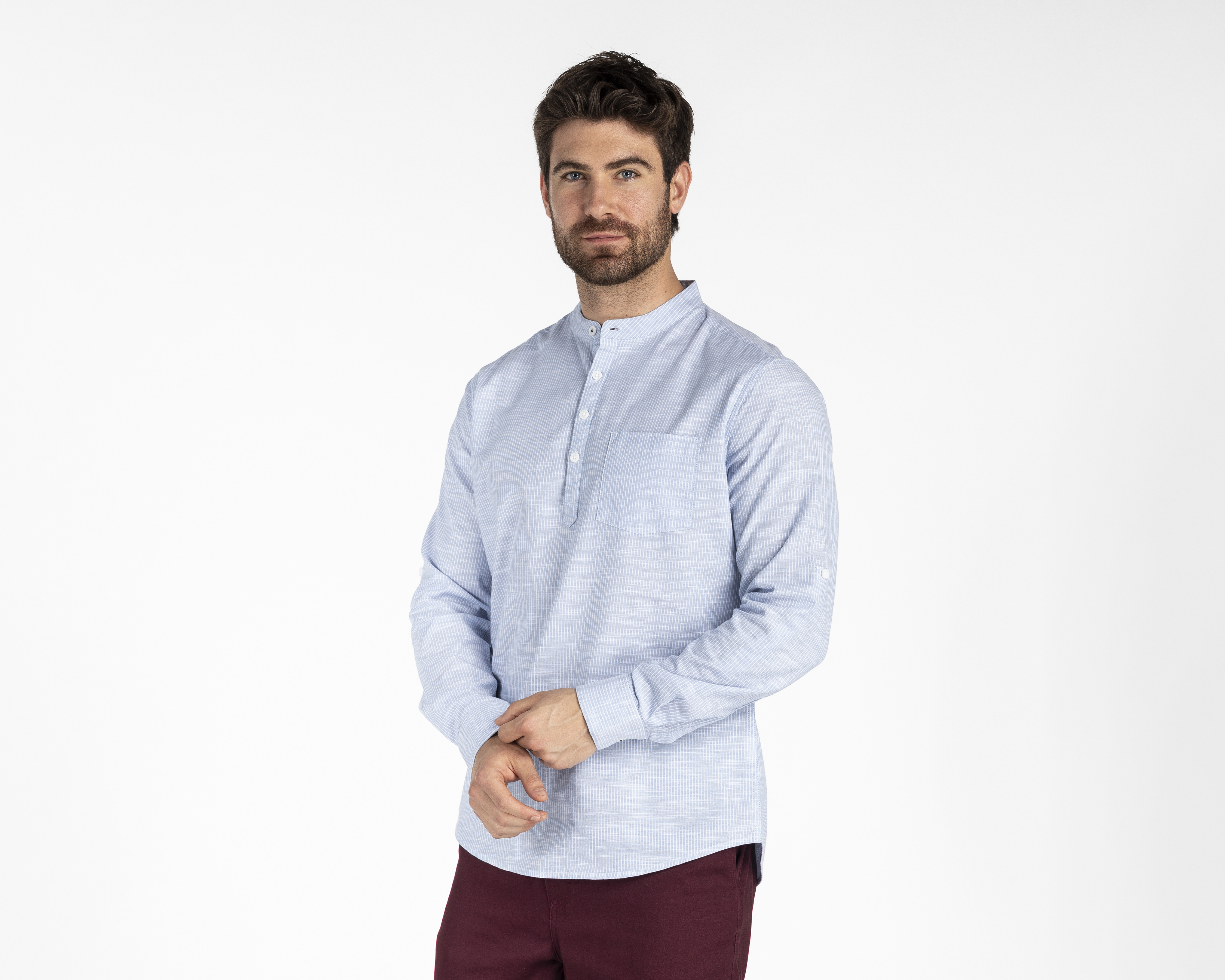 Camisa Casual de Algodón Refill Regular Fit a Rayas para Hombre