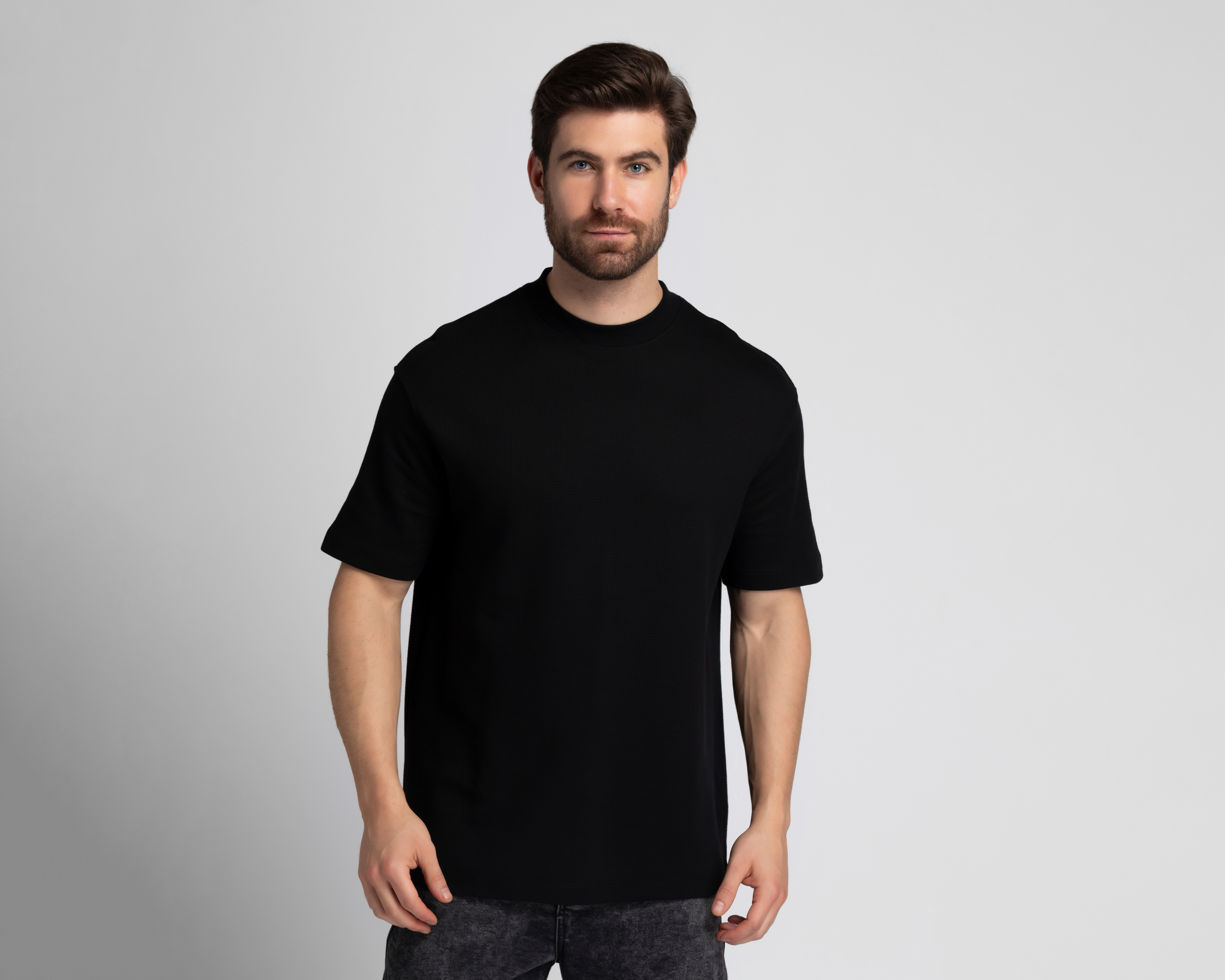 Foto 2 | Foto 2 | Playera de Cuello Redondo Negra Strona para Hombre