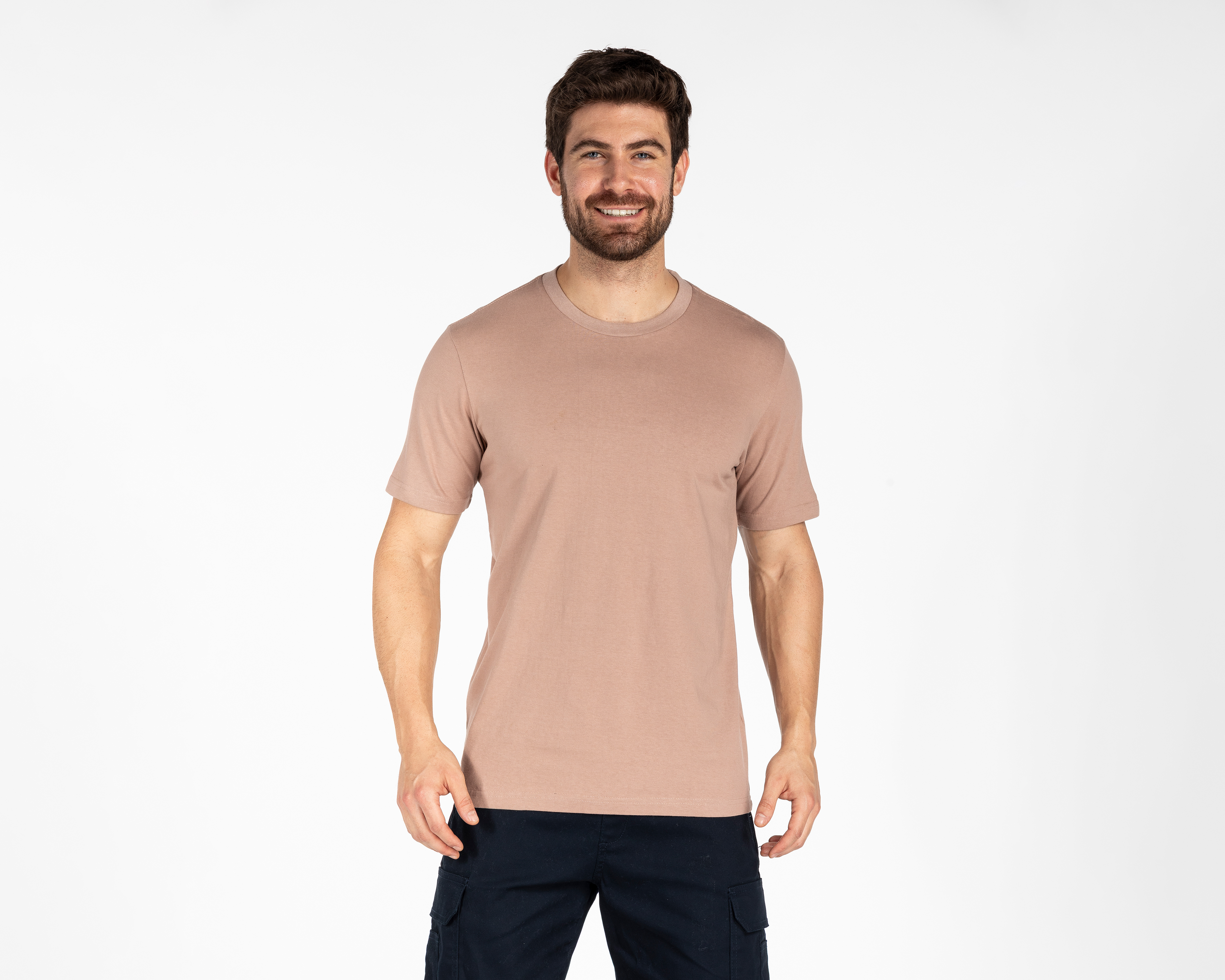 Playera de Cuello Redondo Café Refill para Hombre