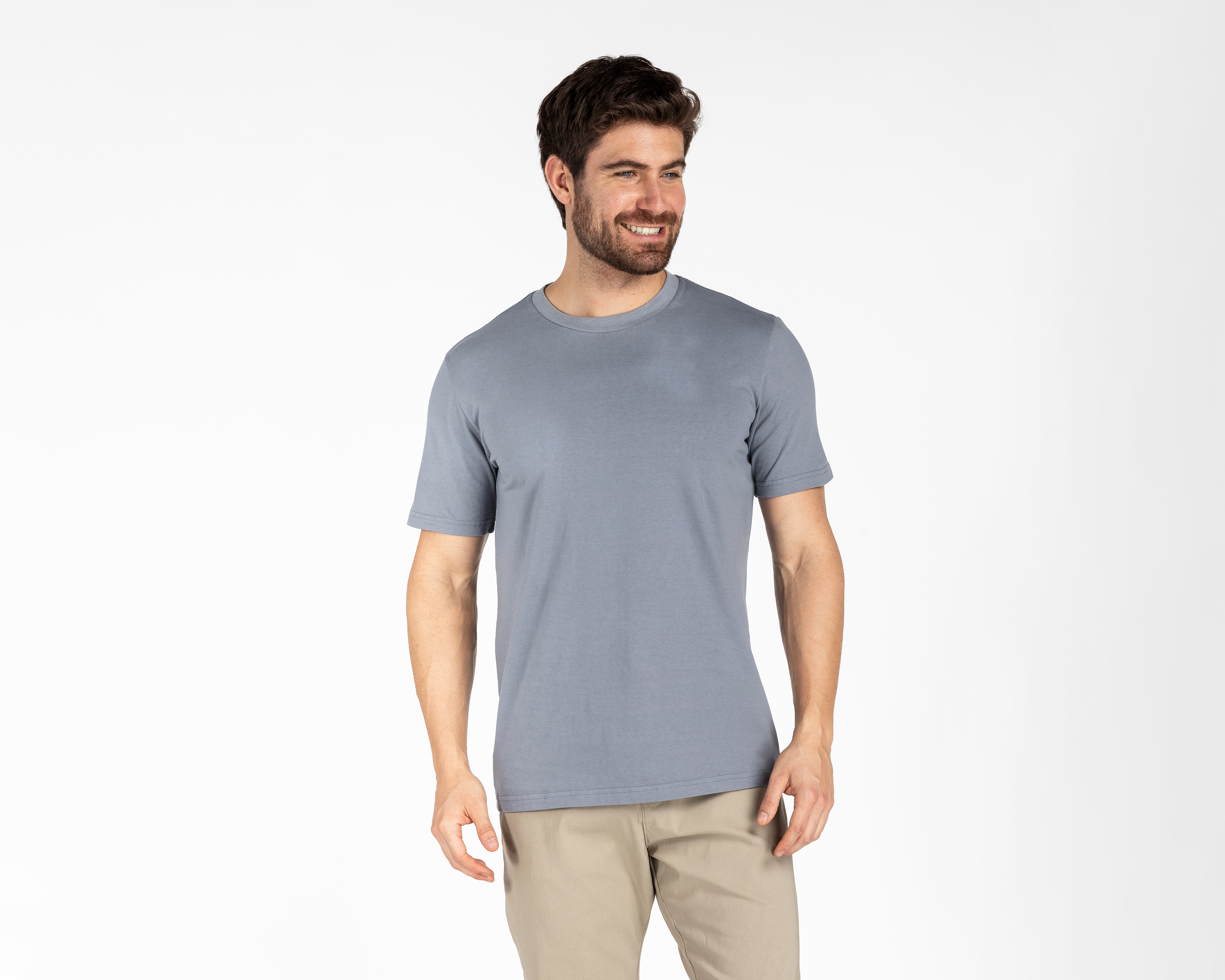 Foto 2 pulgar | Foto 1 | Playera de Cuello Redondo Azul Refill para Hombre