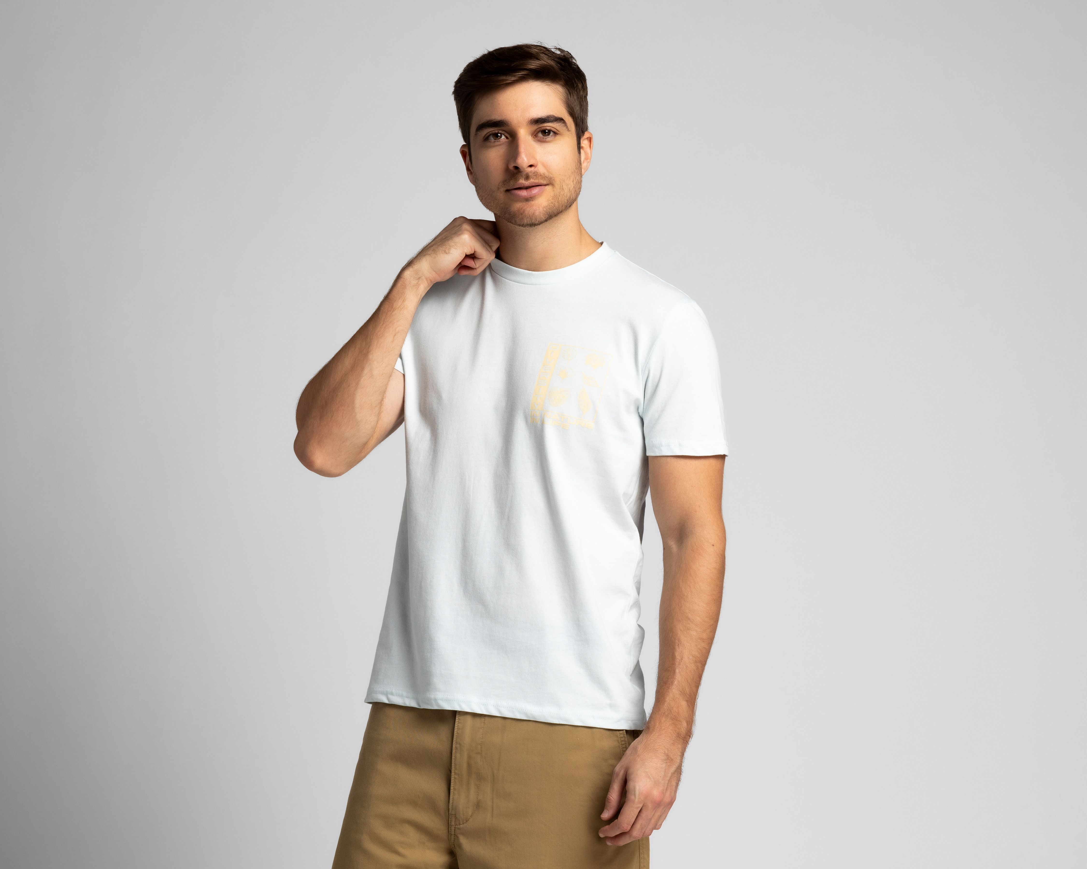 Playera de Cuello Redondo Azul Refill para Hombre