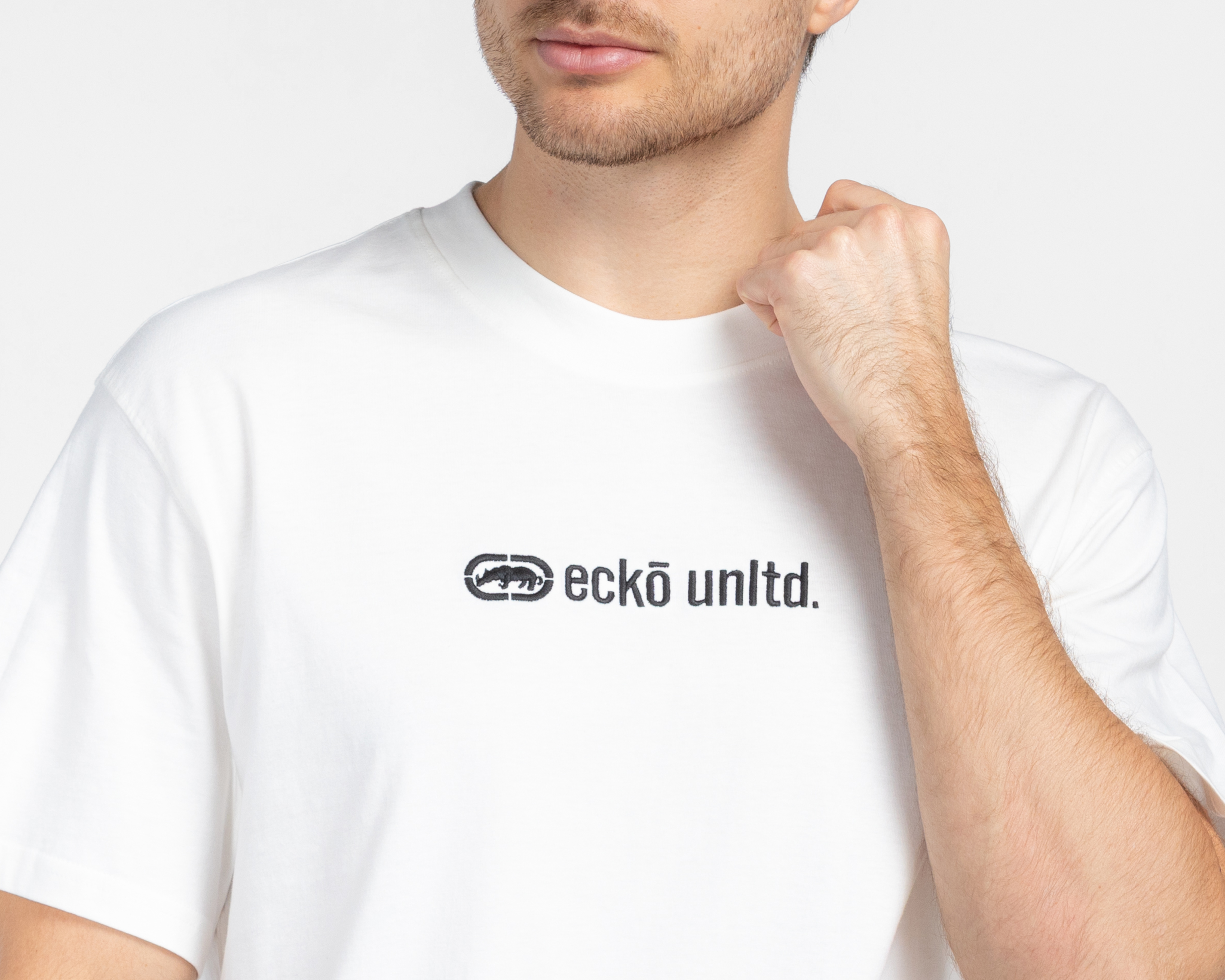 Foto 4 | Foto 4 | Playera de Cuello Redondo Blanca Ecko Unltd. para Hombre