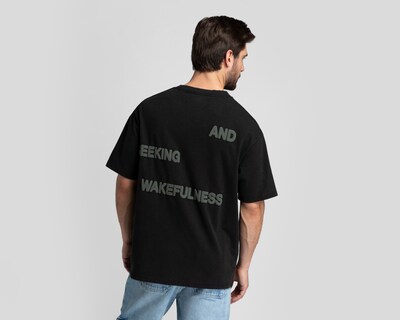 Foto 3 | Foto 3 | Playera de Cuello Redondo Negra Strona para Hombre