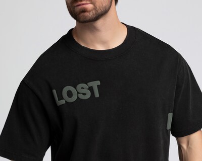 Foto 4 | Foto 4 | Playera de Cuello Redondo Negra Strona para Hombre