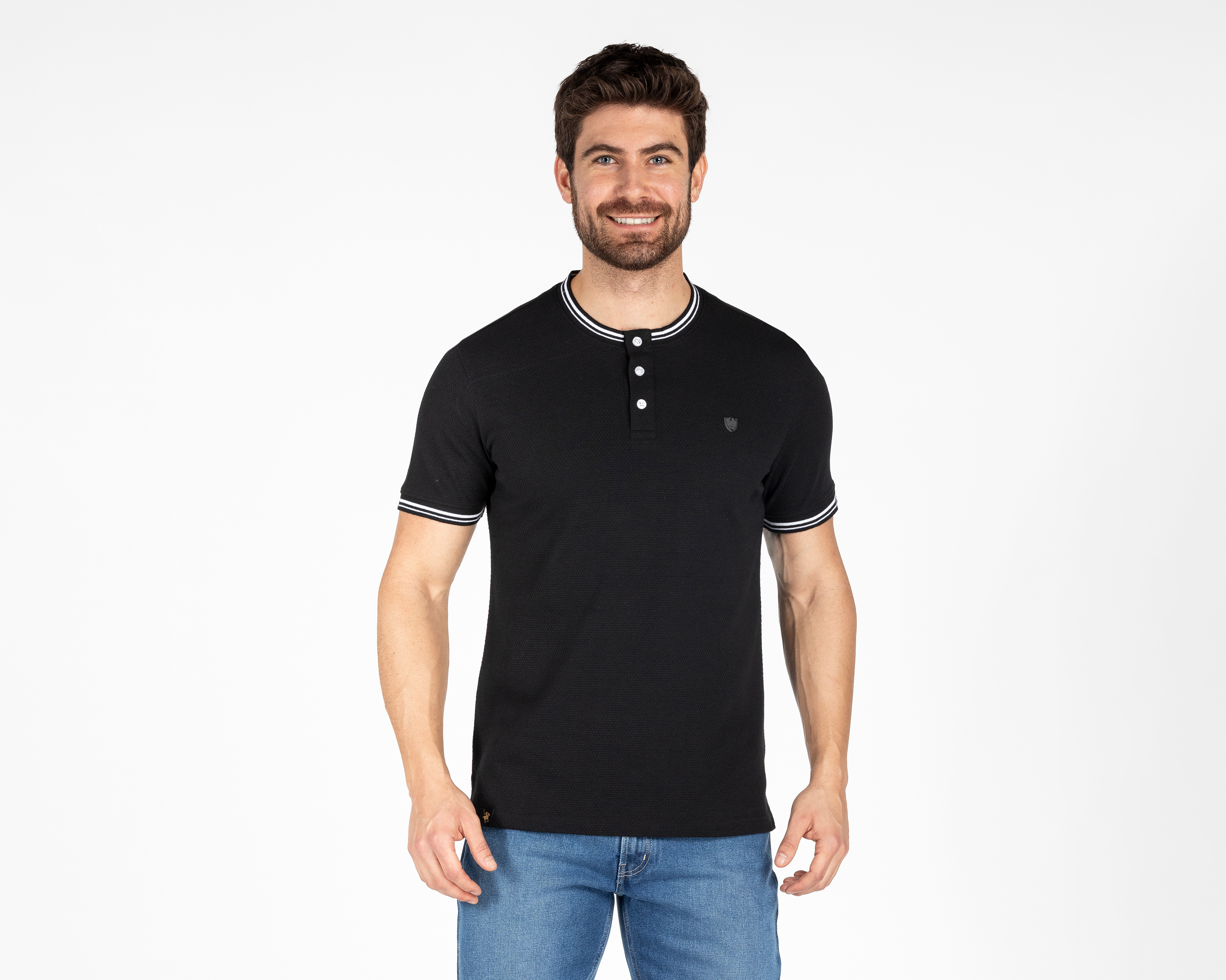 Foto 1 | Foto 1 | Playera de Cuello Redondo Negra York Team Polo Club para Hombre