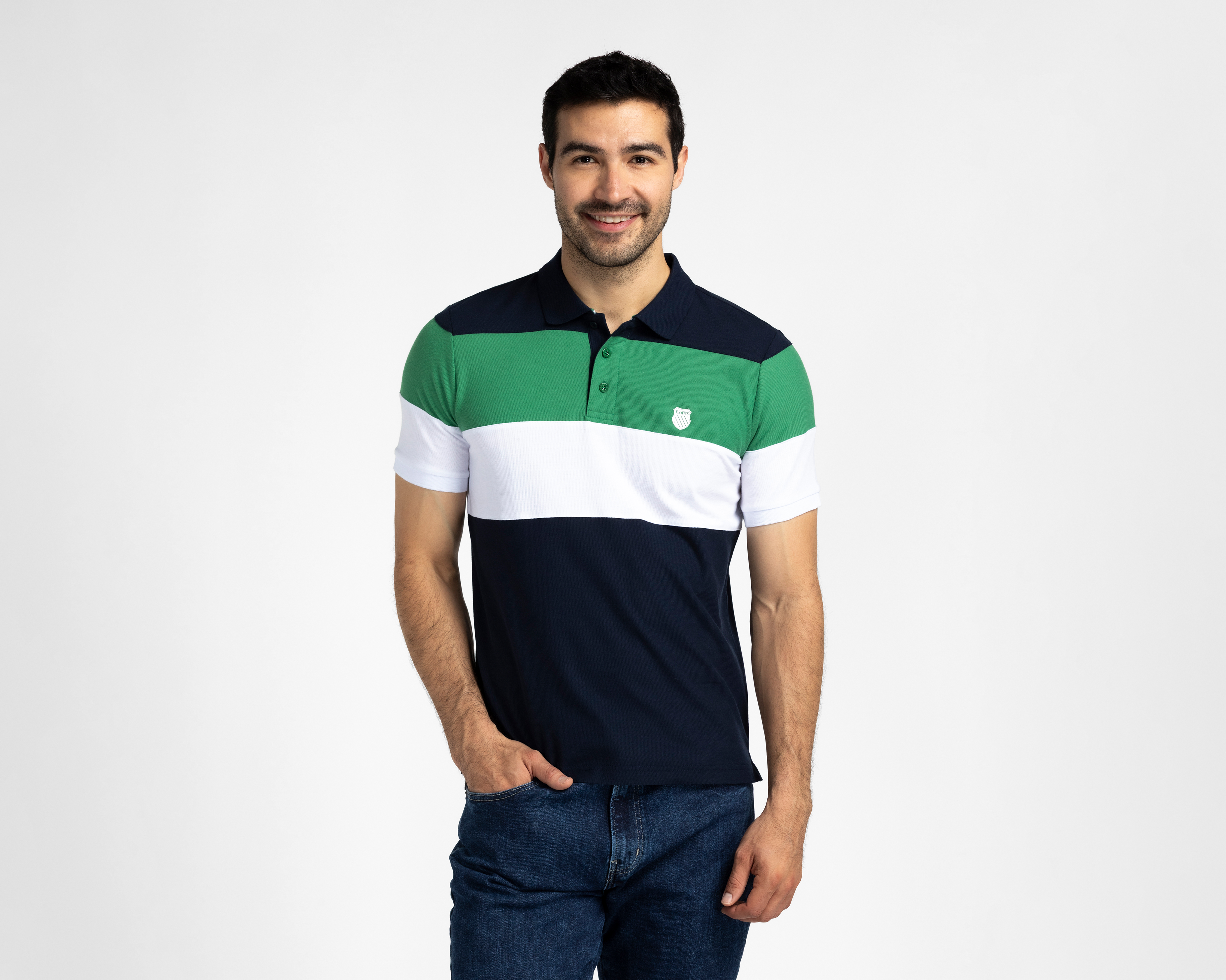 Playera Polo K-Swiss Azul para Hombre