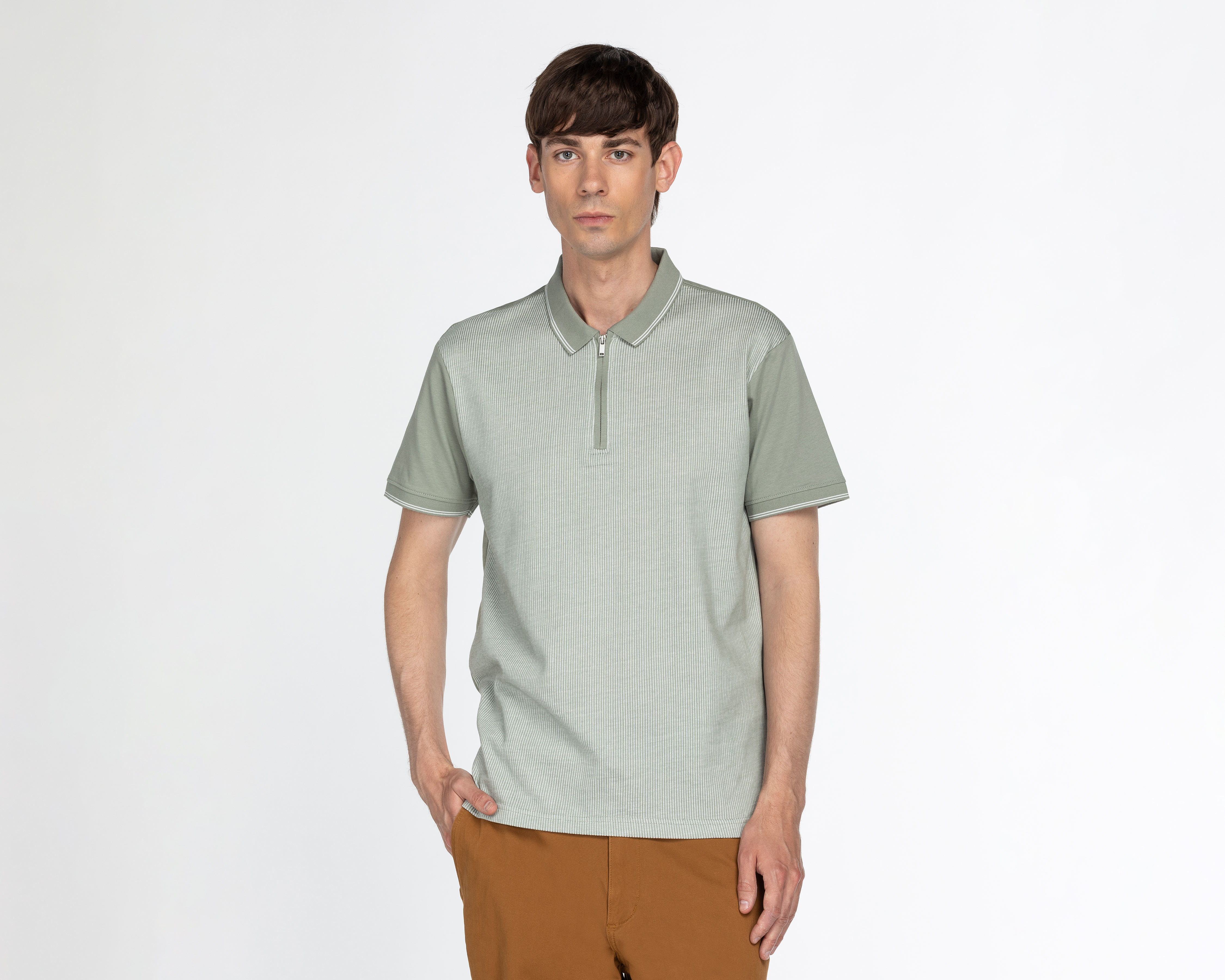 Foto 2 pulgar | Foto 1 | Playera Polo Porto Sur Verde para Hombre