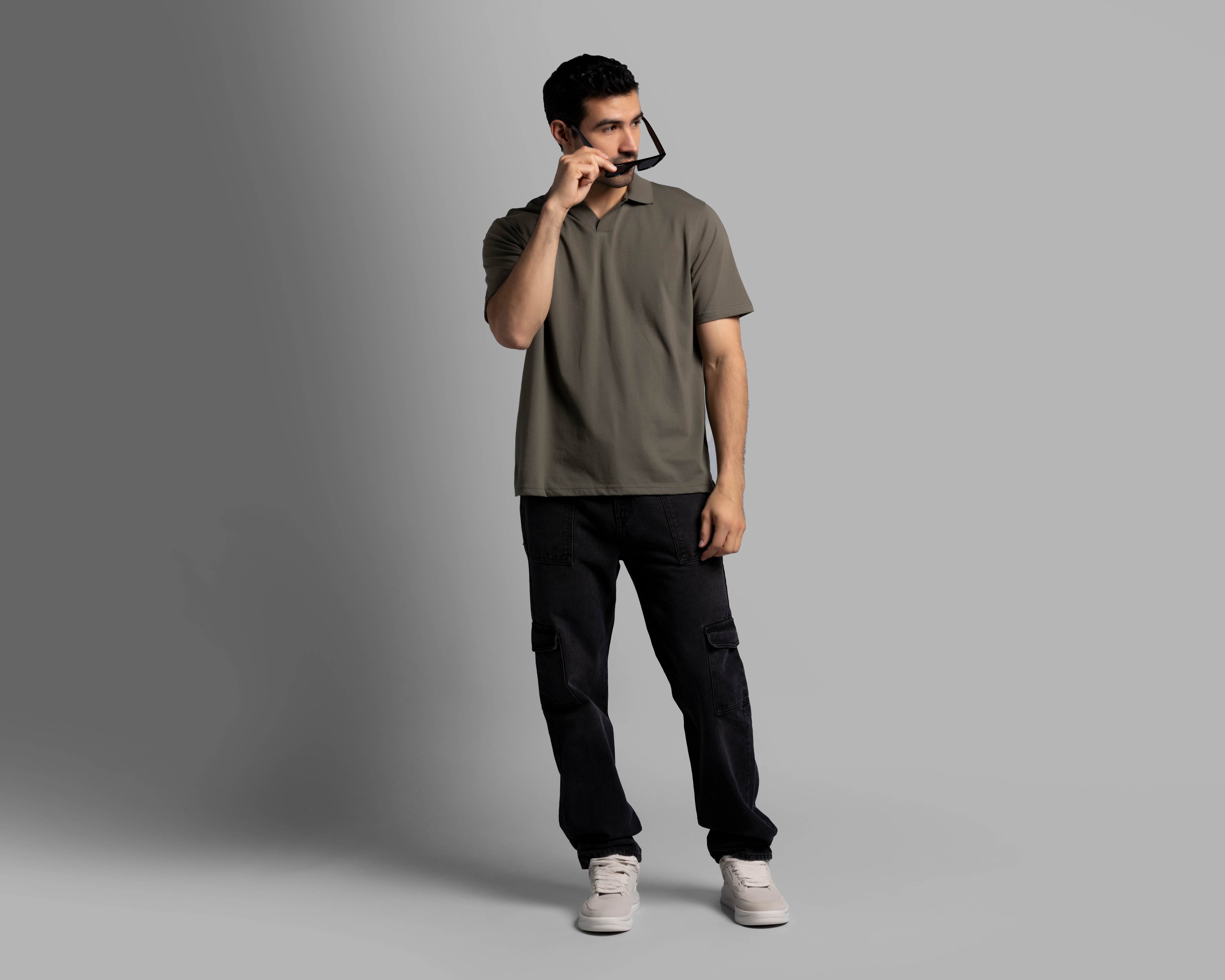 Foto 1 | Foto 1 | Playera Polo Strona Cuello V Verde para Hombre