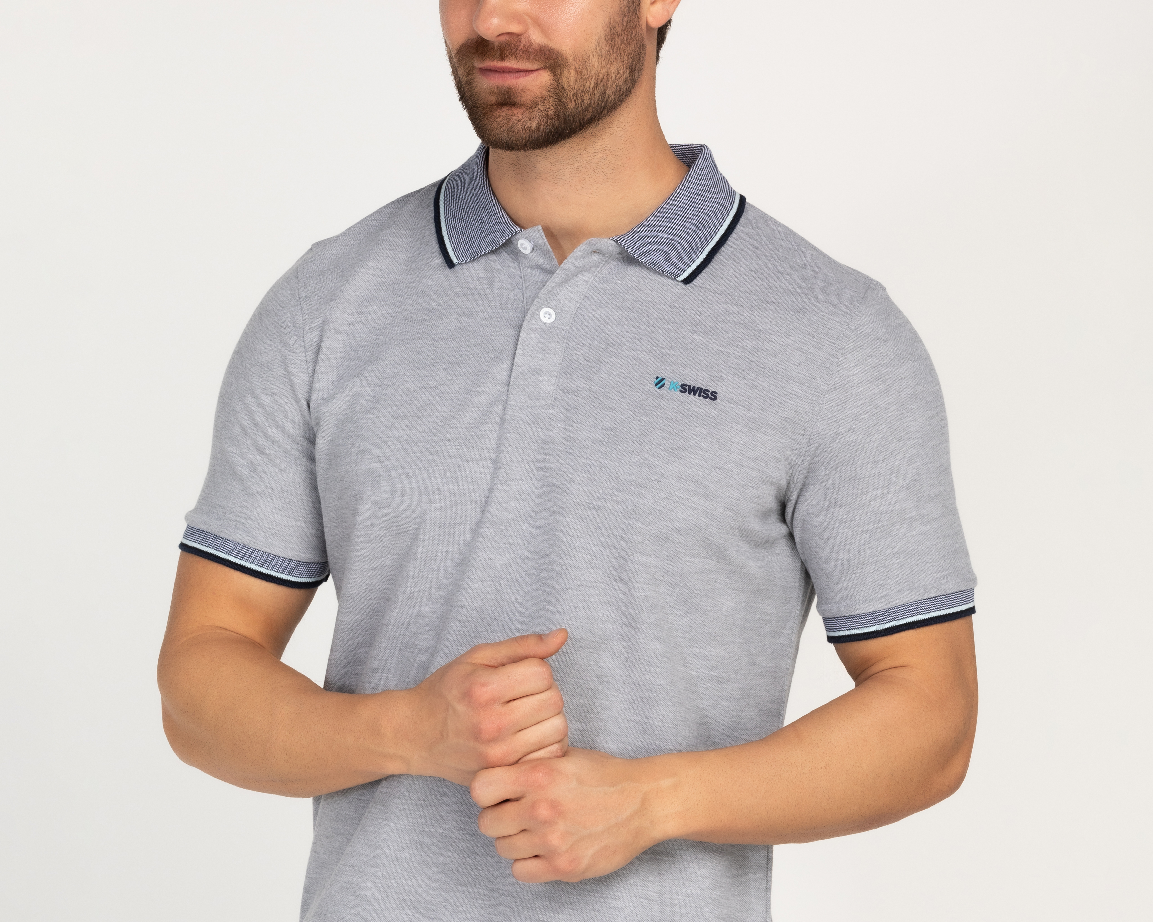 Foto 4 pulgar | Foto 3 | Playera Polo K-Swiss Manga Corta para Hombree