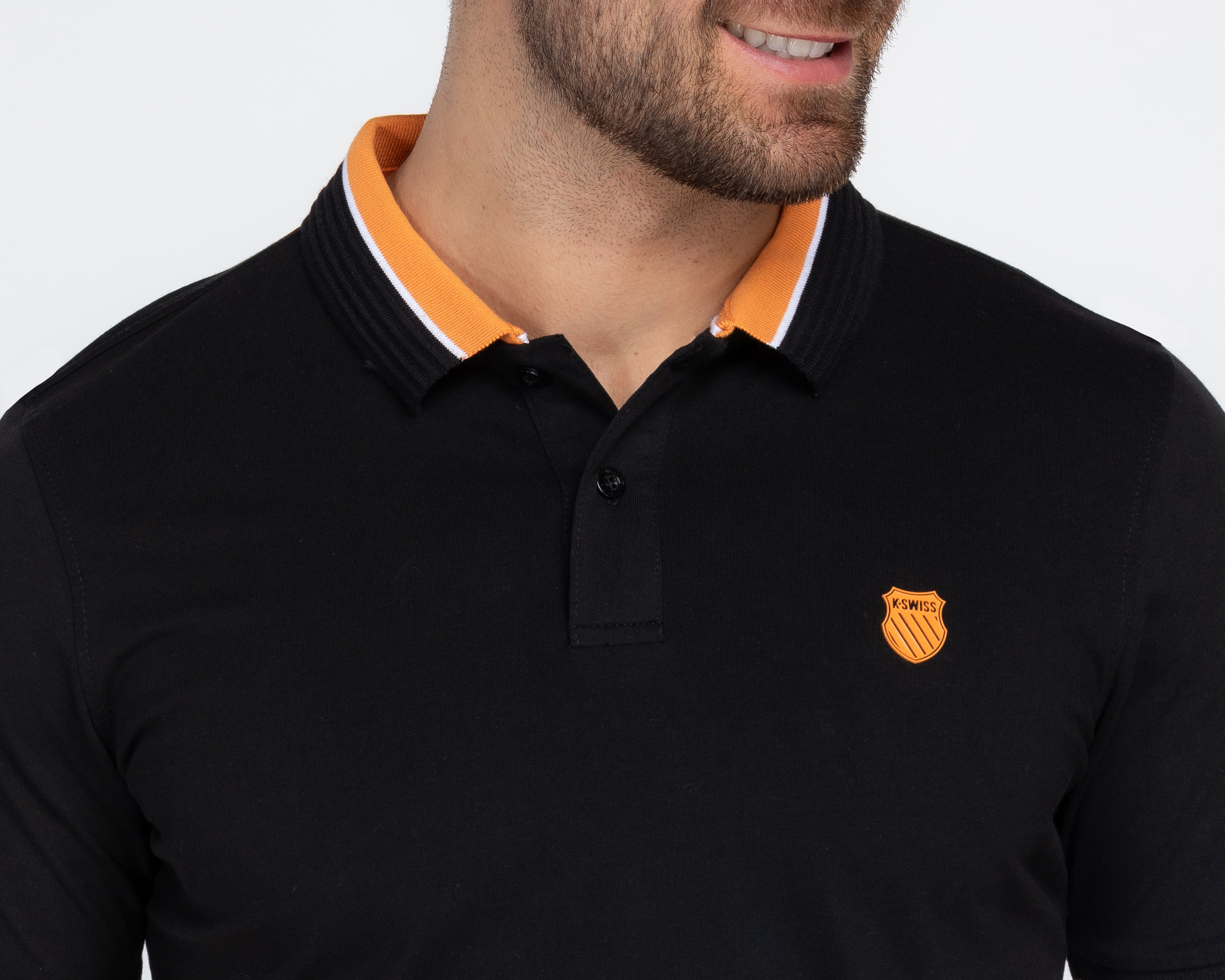 Foto 4 pulgar | Foto 3 | Playera Polo K-Swiss Negro para Hombre