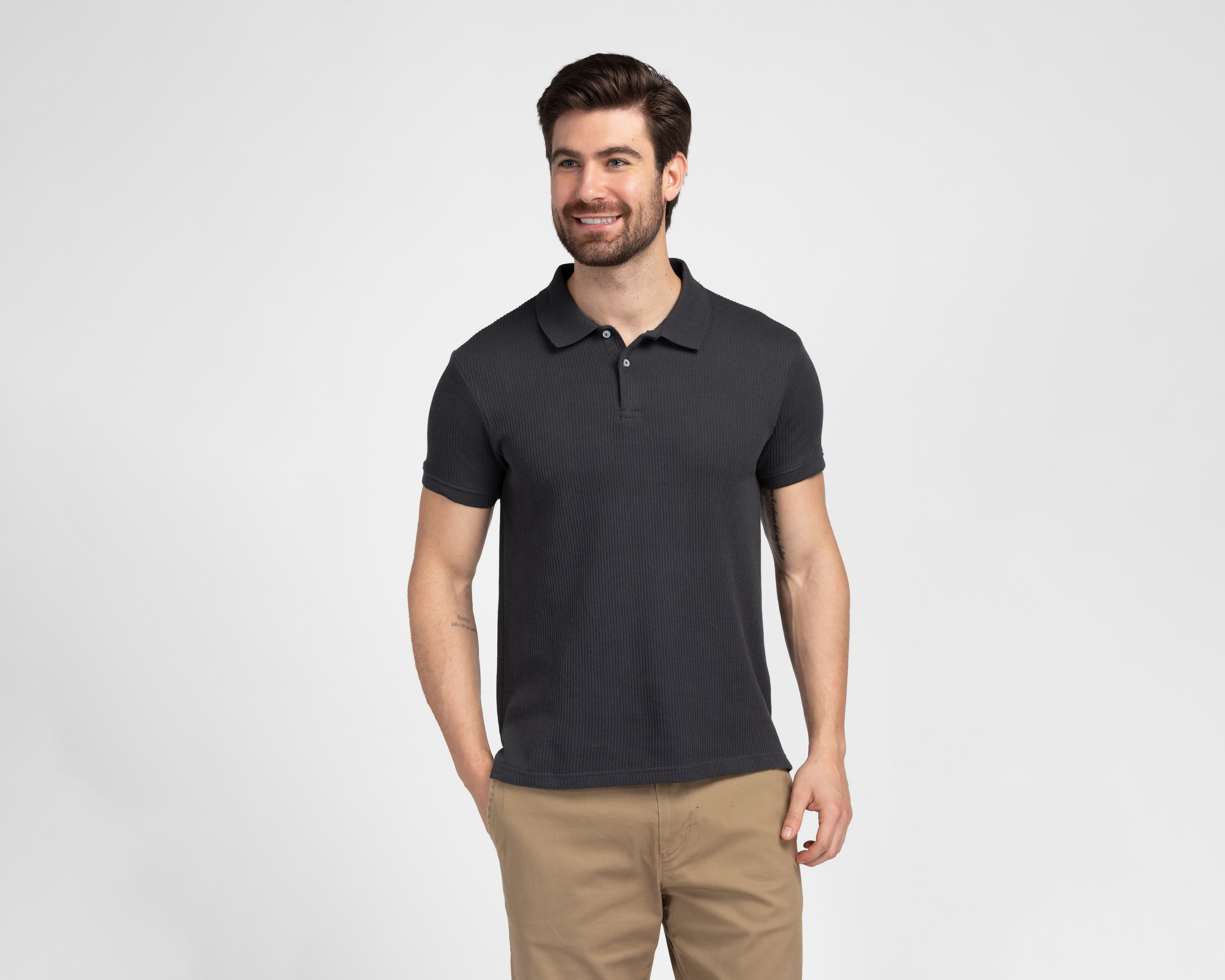 Playera Polo Porto Sur Gris para Hombre