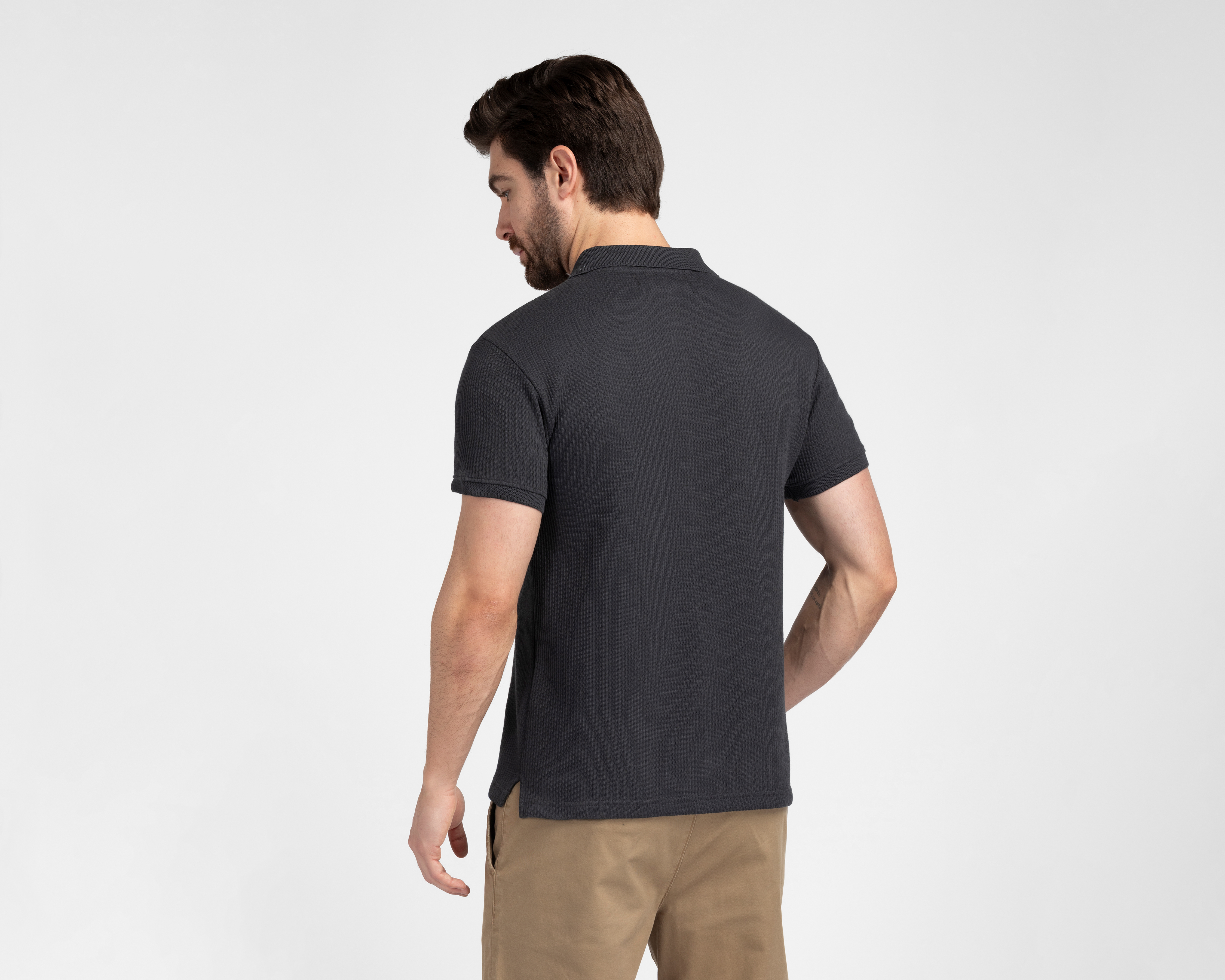 Foto 3 pulgar | Foto 2 | Playera Polo Porto Sur Gris para Hombre