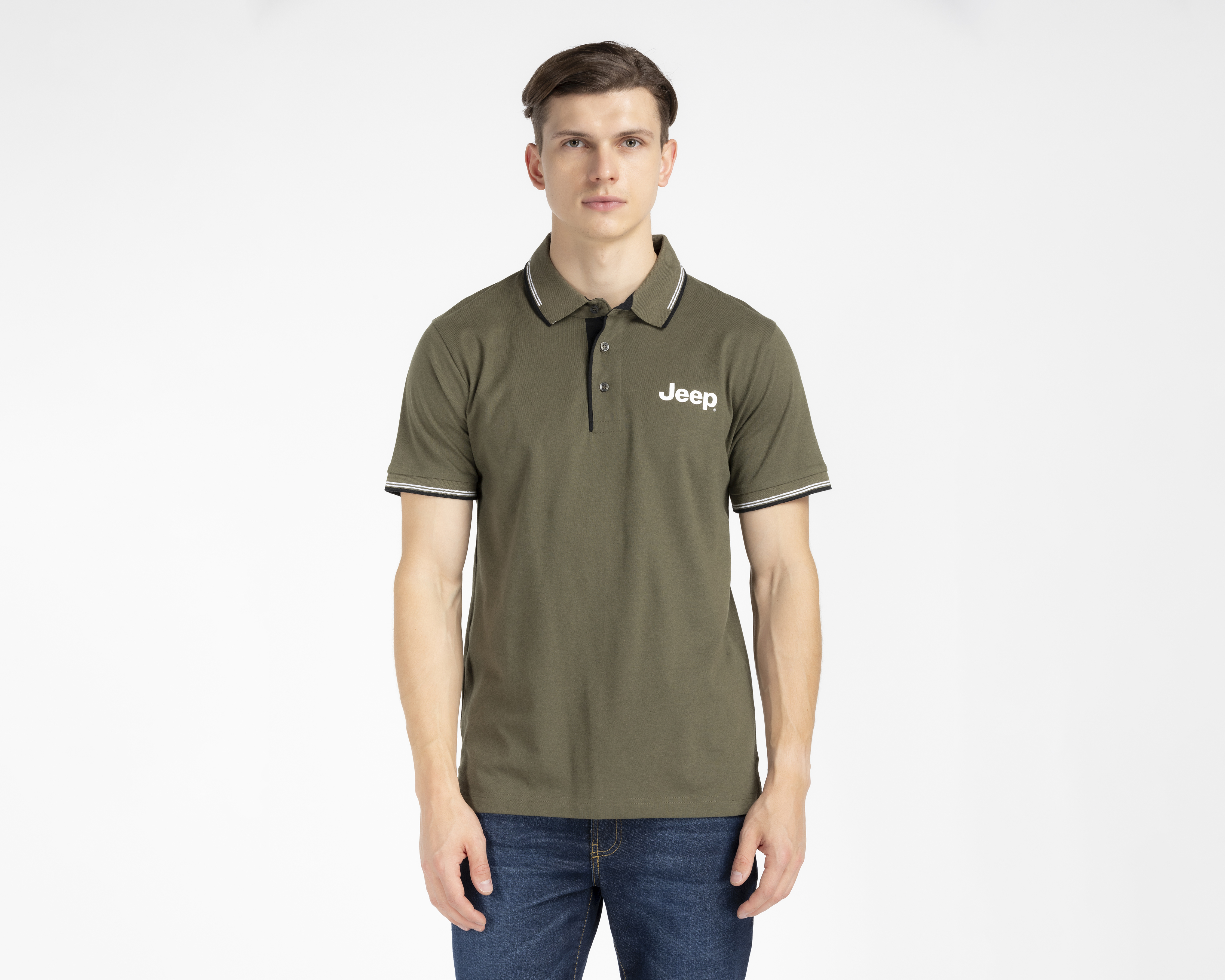 Playera Polo Jeep Verde para Hombre