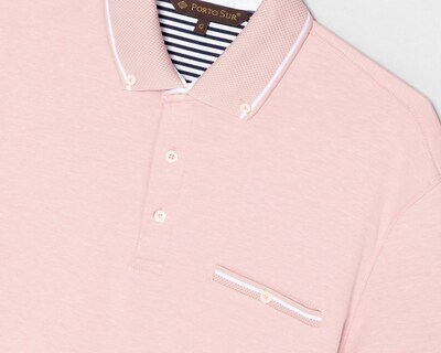 Foto 3 | Foto 3 | Playera Polo Porto Sur Manga Corta Rosa para Hombre