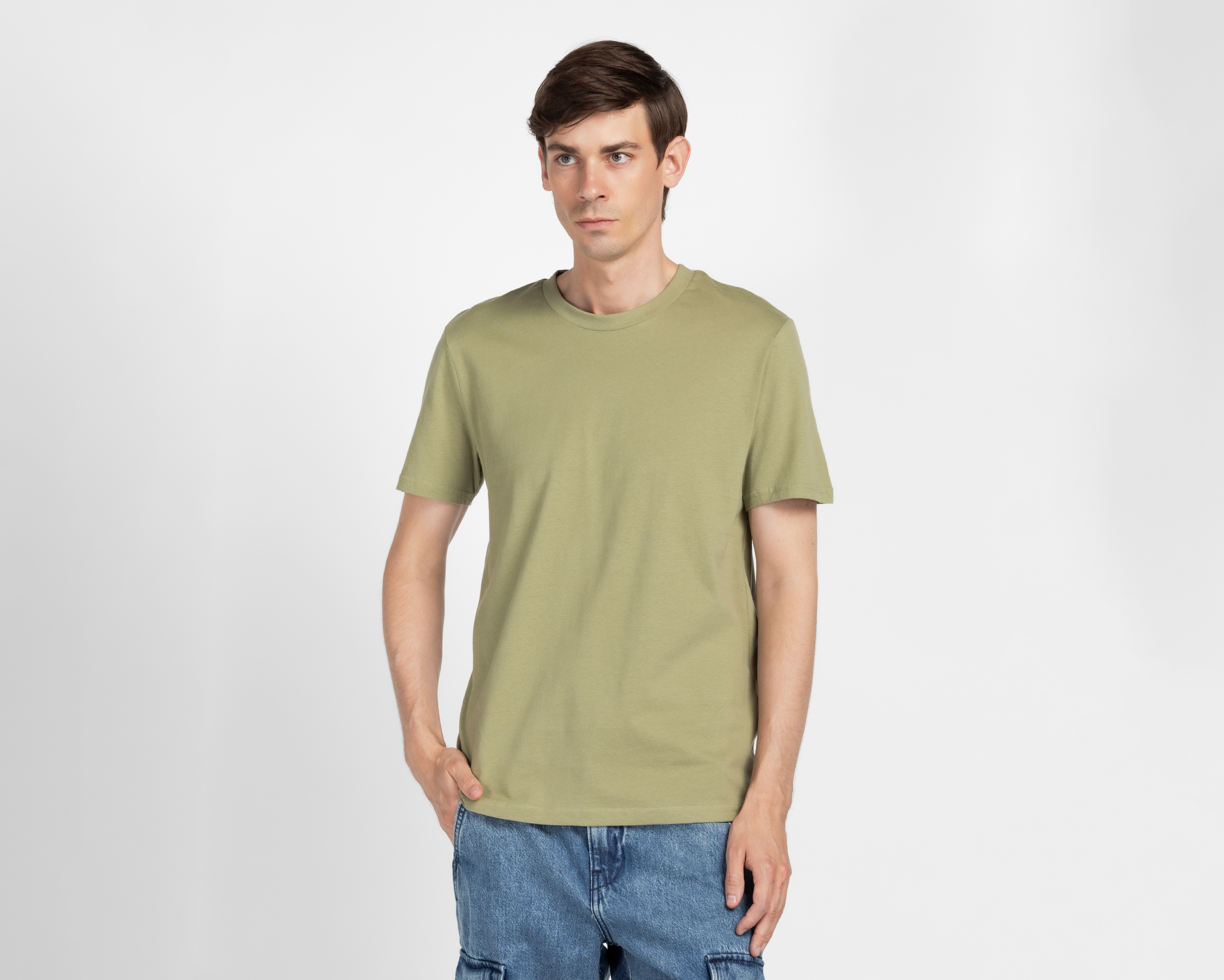 Foto 2 pulgar | Foto 1 | Playera Lucky Star Verde Cuello Redondo para Hombre