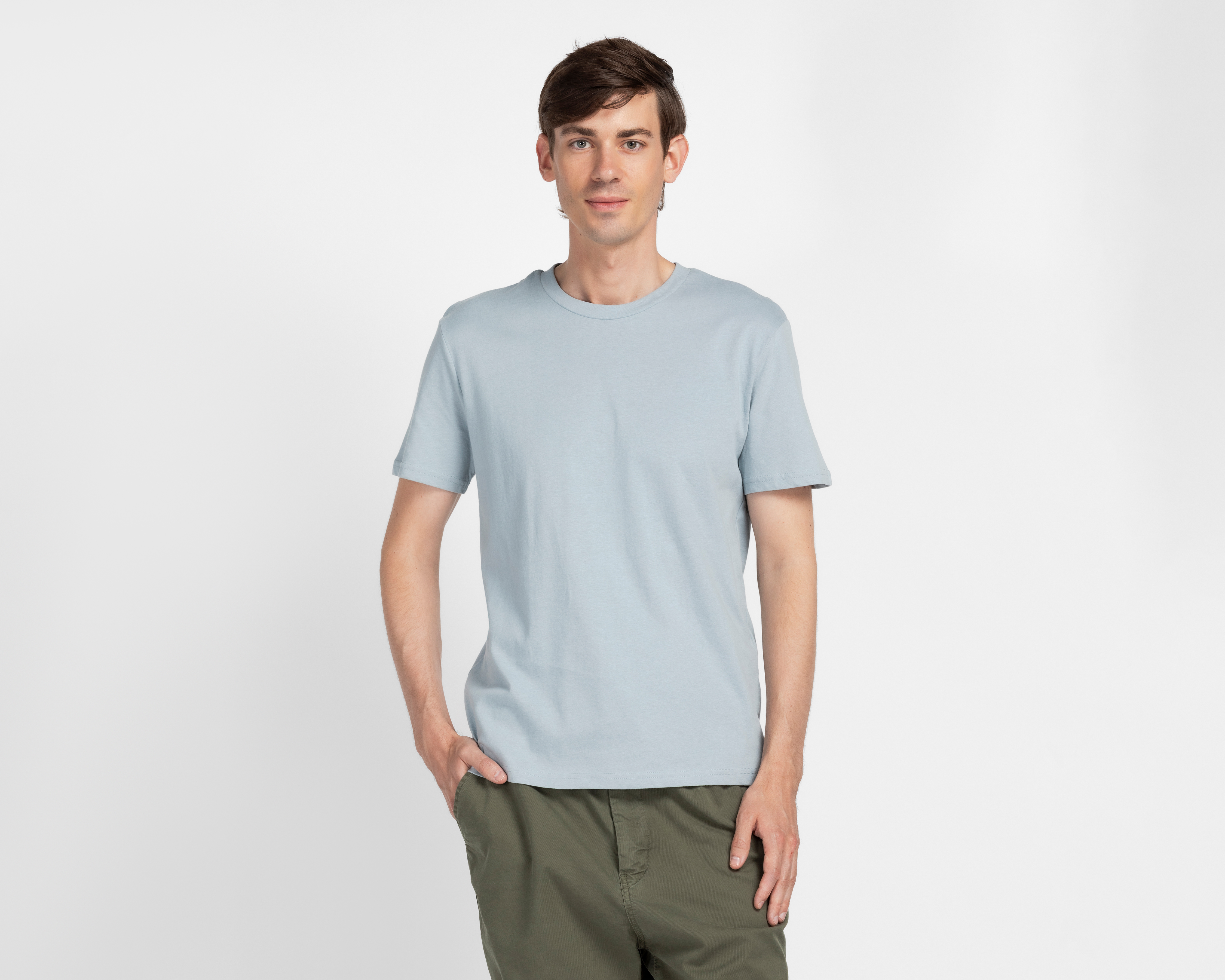 Foto 2 pulgar | Foto 1 | Playera Lucky Star Azul Cuello Redondo para Hombre