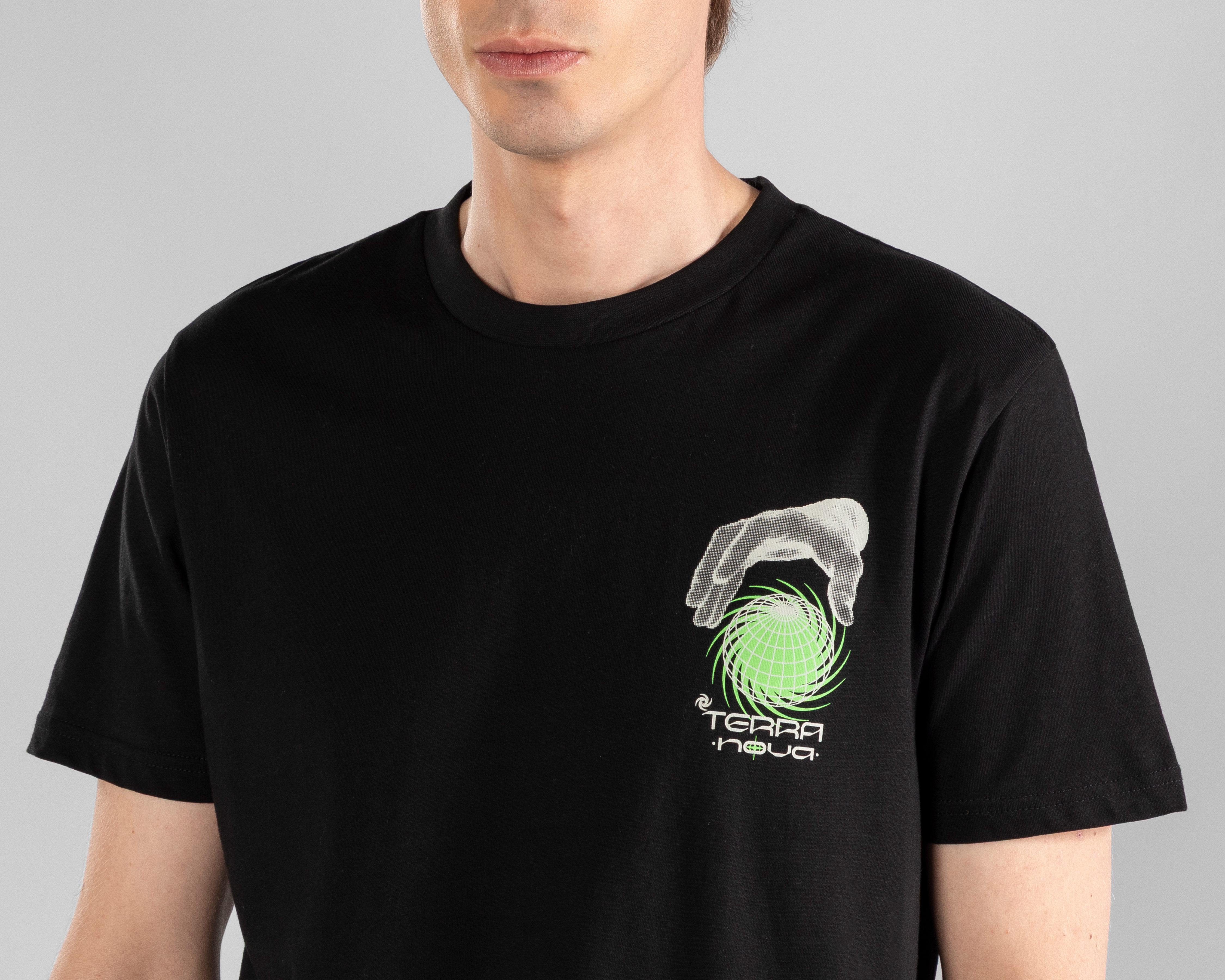 Foto 4 | Foto 4 | Playera de Cuello Redondo Strona Negra para Hombre
