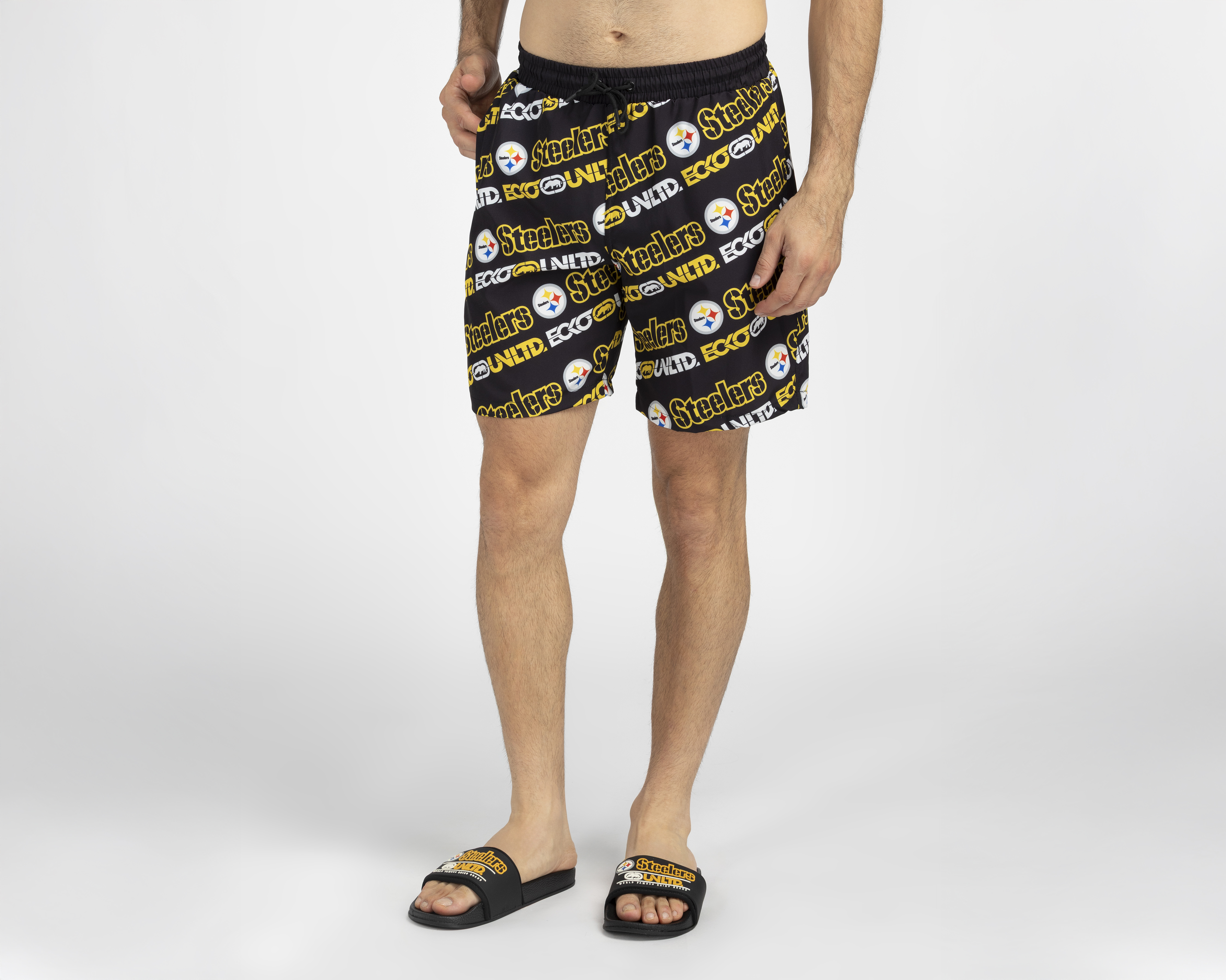 Foto 2 | Foto 2 | Traje de Baño Ecko Unltd. NFL Pittsburgh Steelers con Sandalias para Hombre