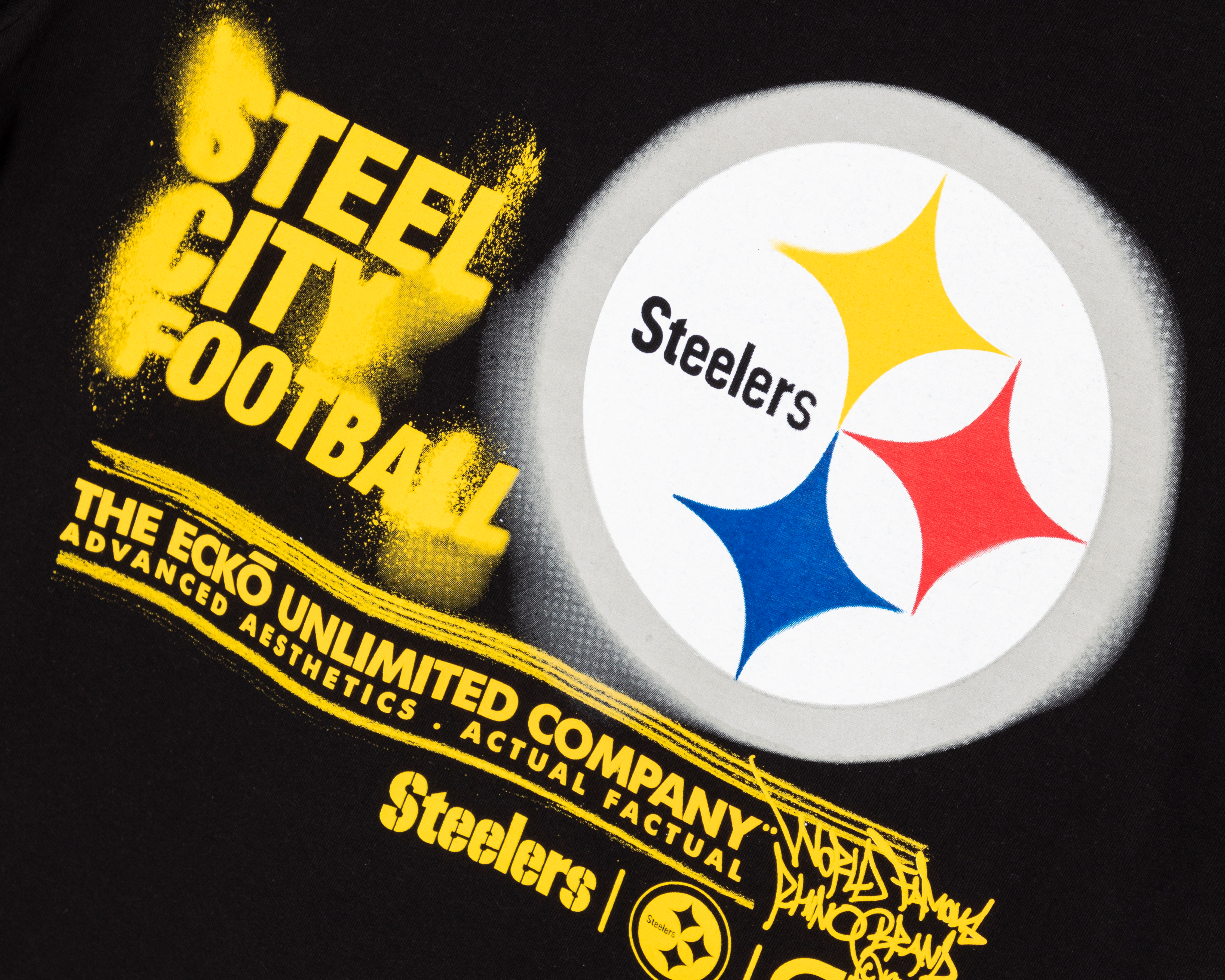 Foto 4 pulgar | Foto 3 | Playera Eckó Unldt. Pittsburgh Steelers Cuello Redondo