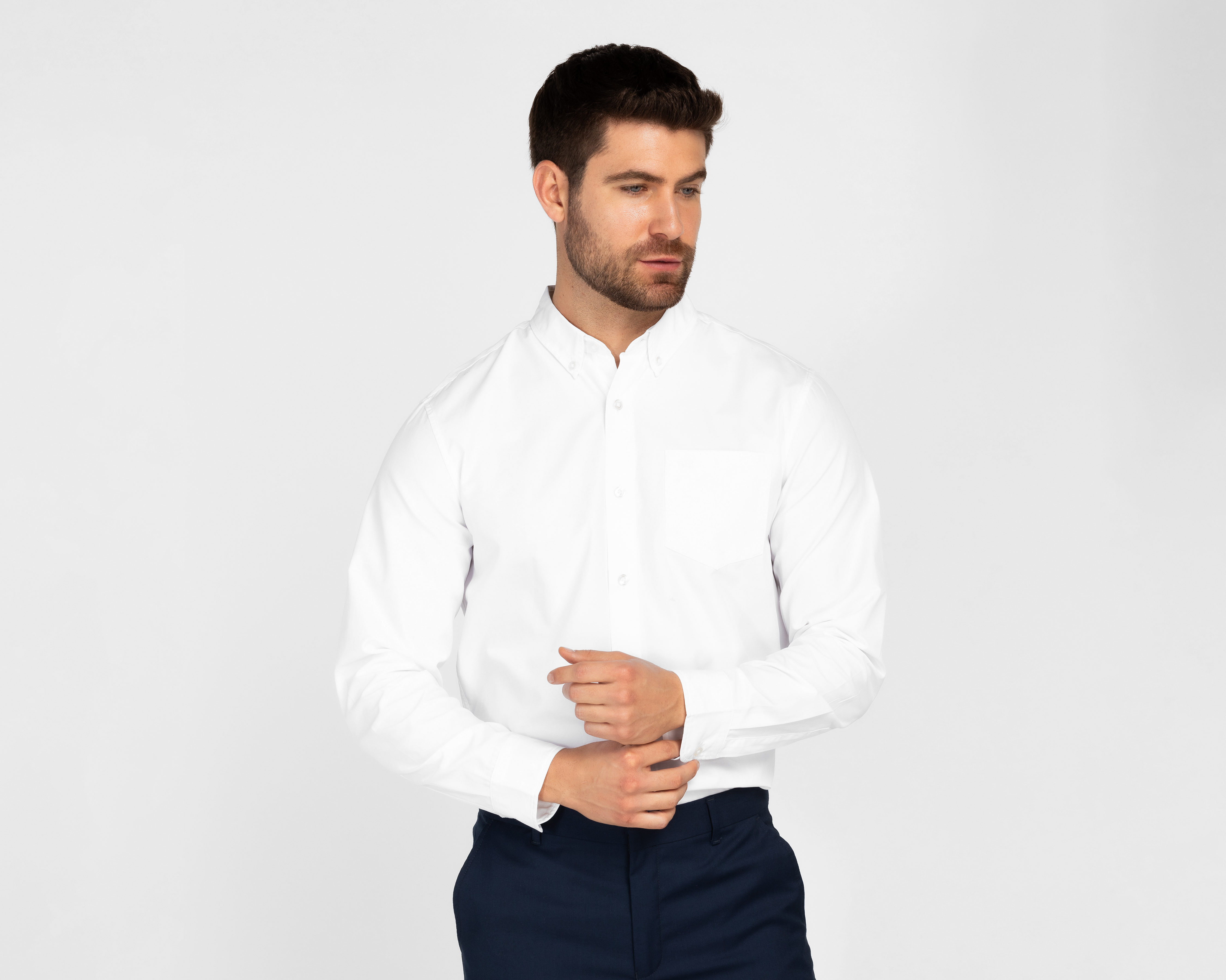 Camisa de Vestir Dockers Manga Larga Cuello Americano para Hombre