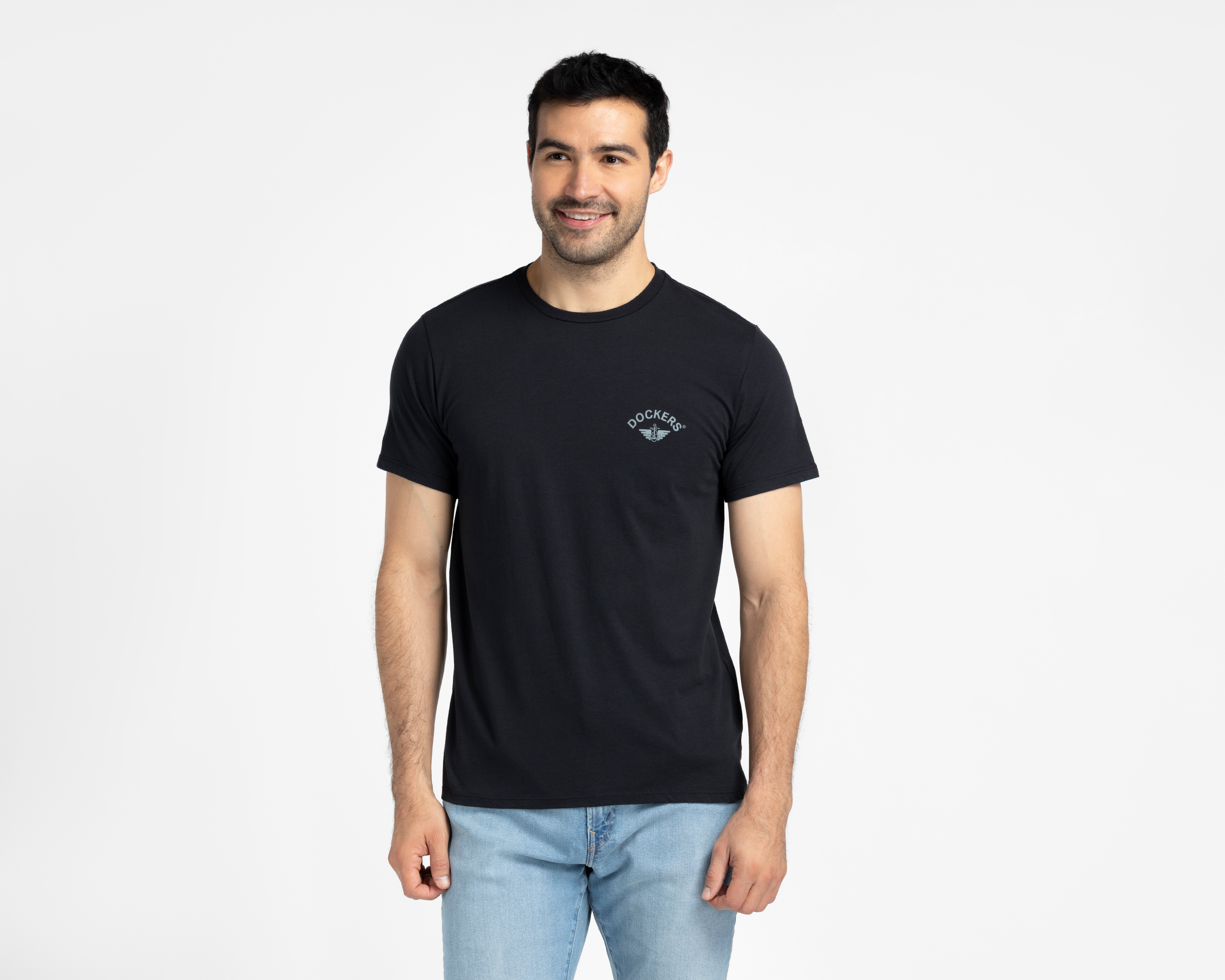 Foto 1 | Foto 1 | Playera de Cuello Redondo Negra Dockers para Hombre