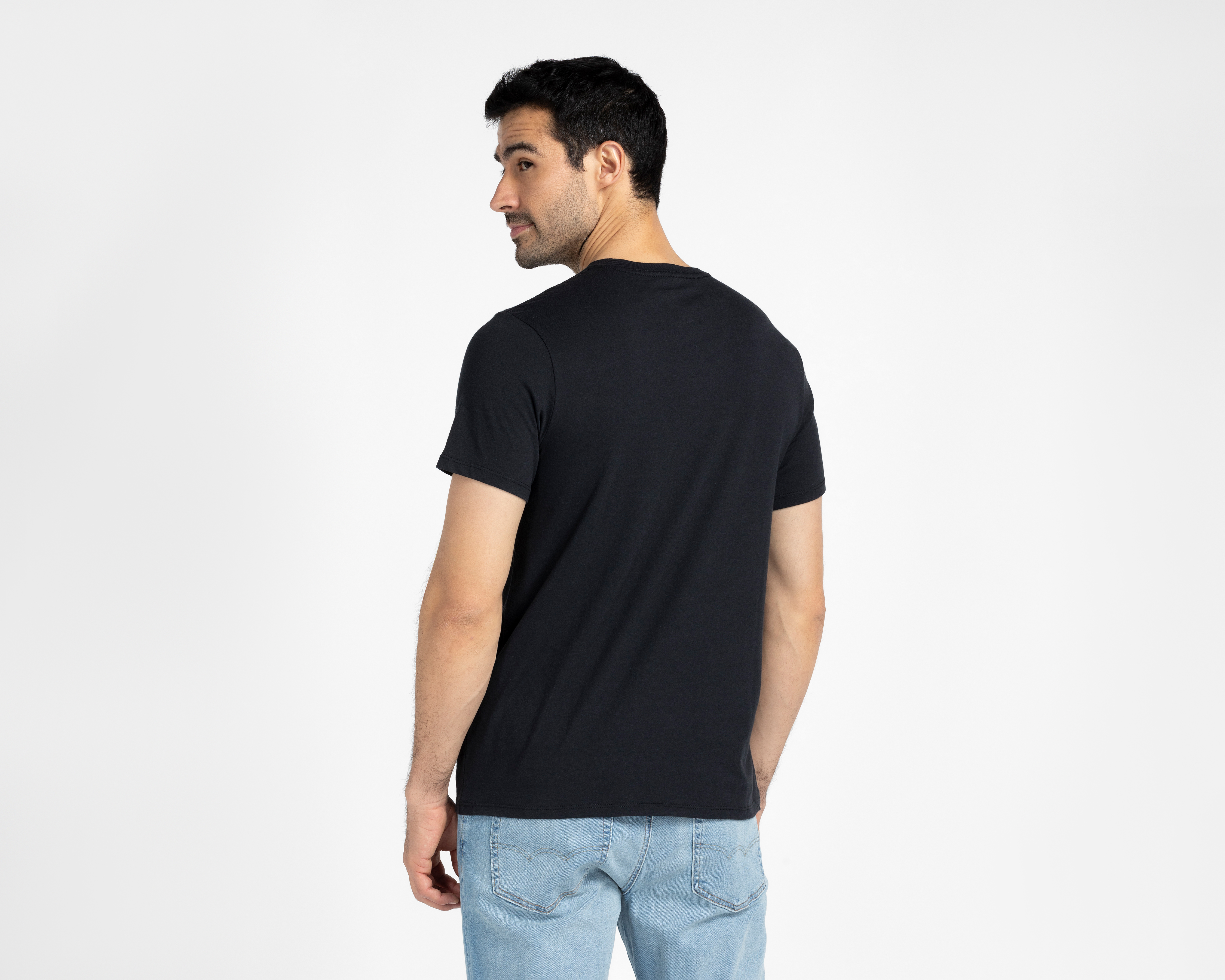 Foto 3 pulgar | Foto 2 | Playera de Cuello Redondo Negra Dockers para Hombre