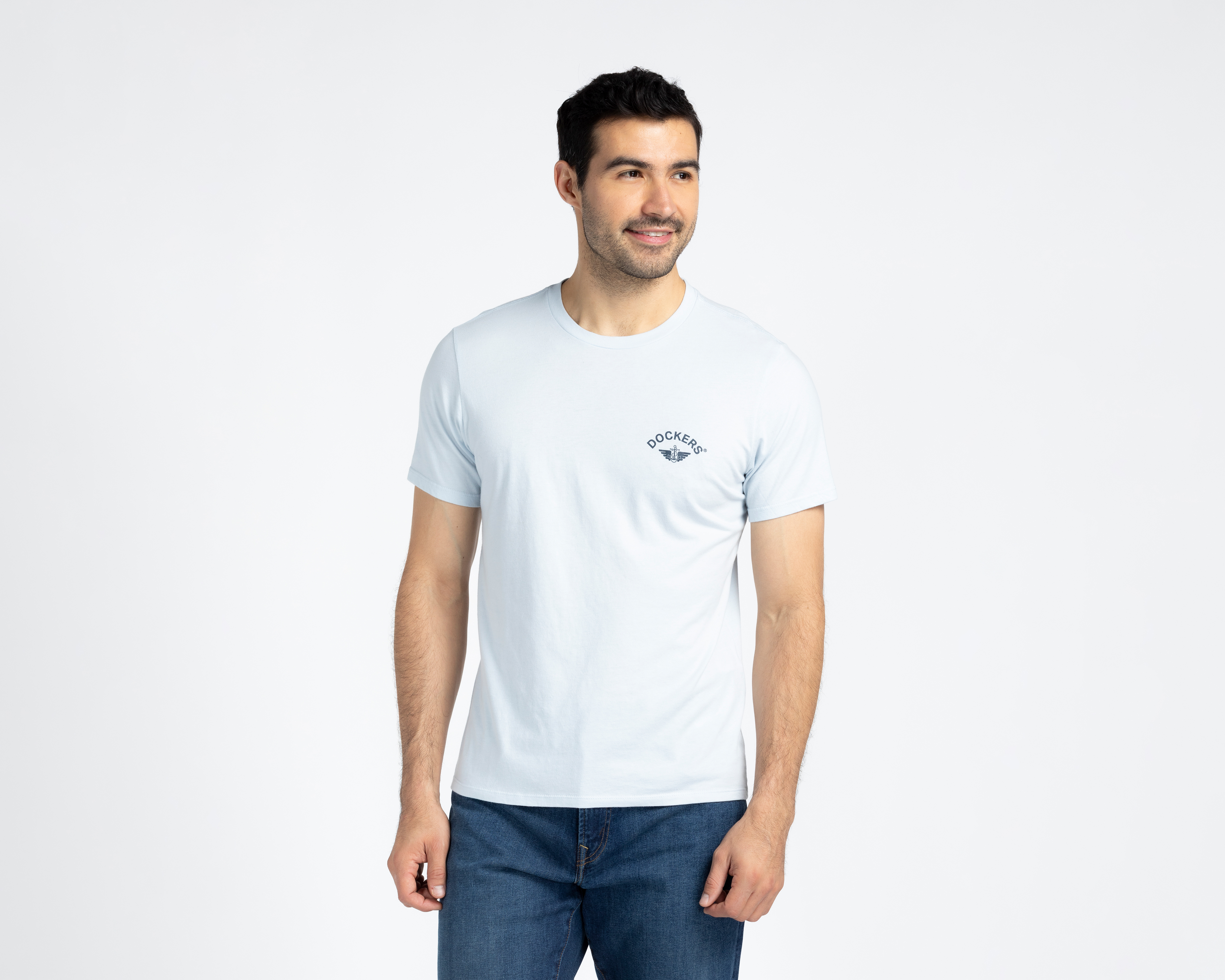 Playera de Cuello Redondo Azul Dockers para Hombre