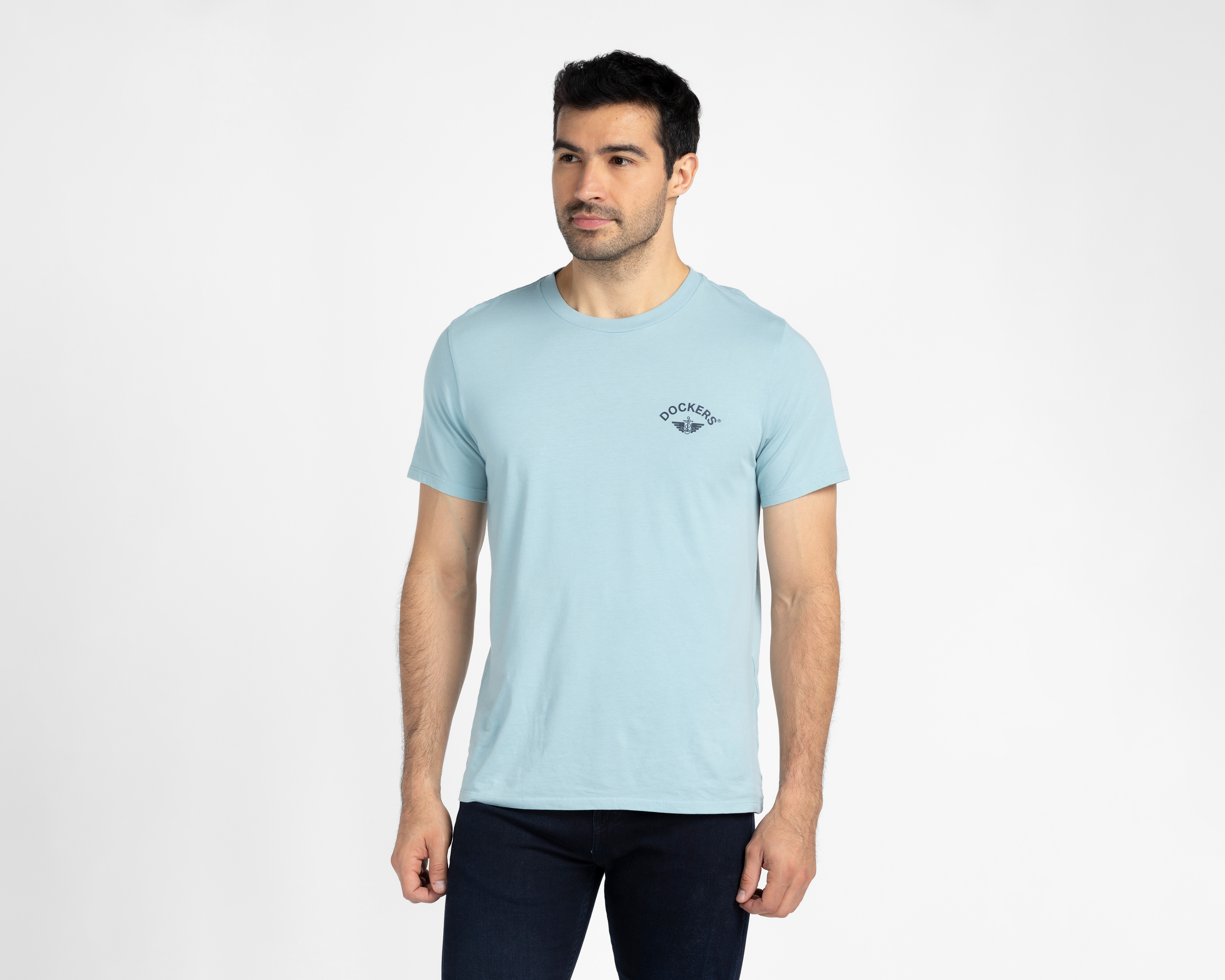 Foto 1 | Foto 1 | Playera de Cuello Redondo Azul Dockers para Hombre