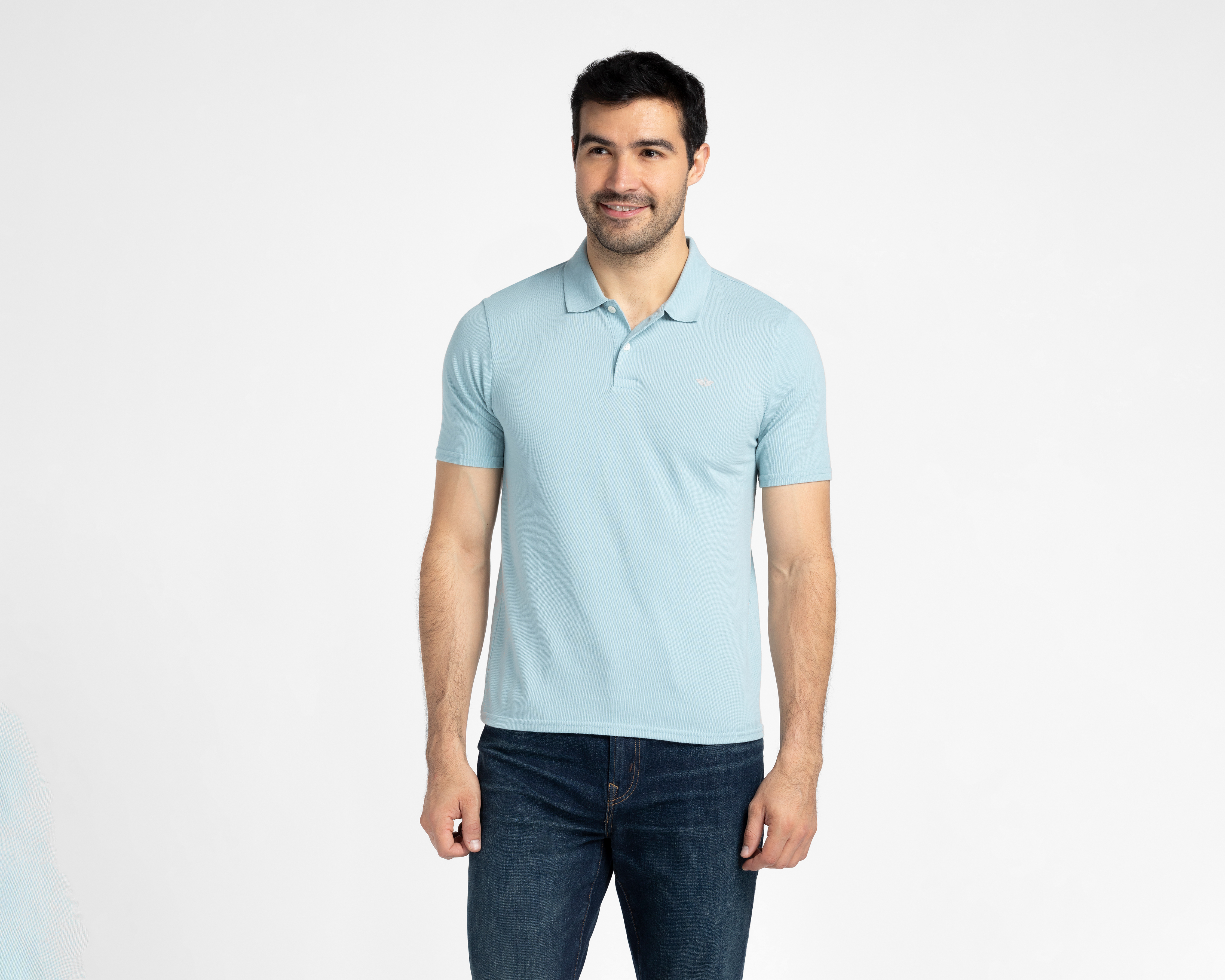 Foto 2 pulgar | Foto 1 | Playera Polo Dockers Azul para Hombre