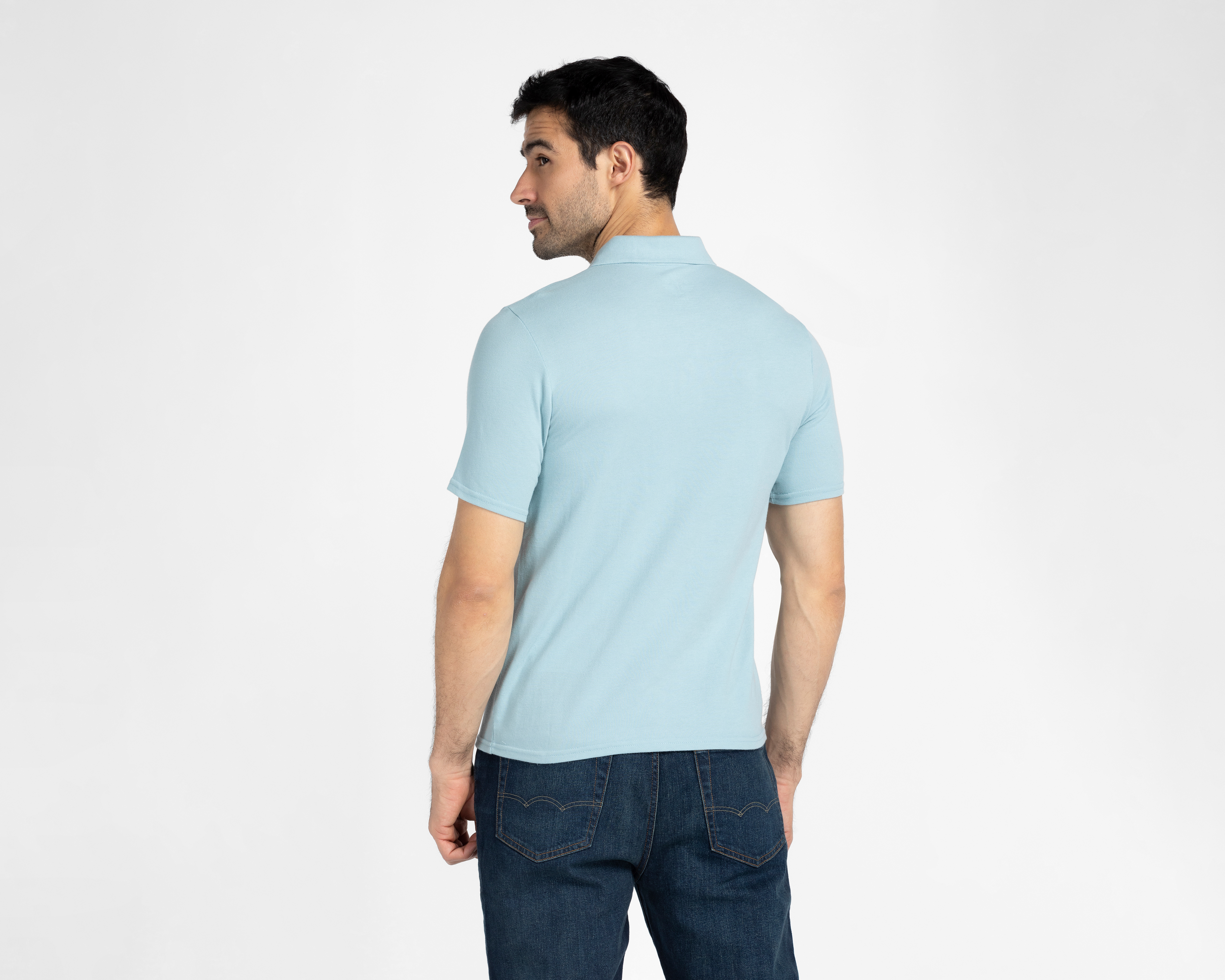 Foto 3 pulgar | Foto 2 | Playera Polo Dockers Azul para Hombre