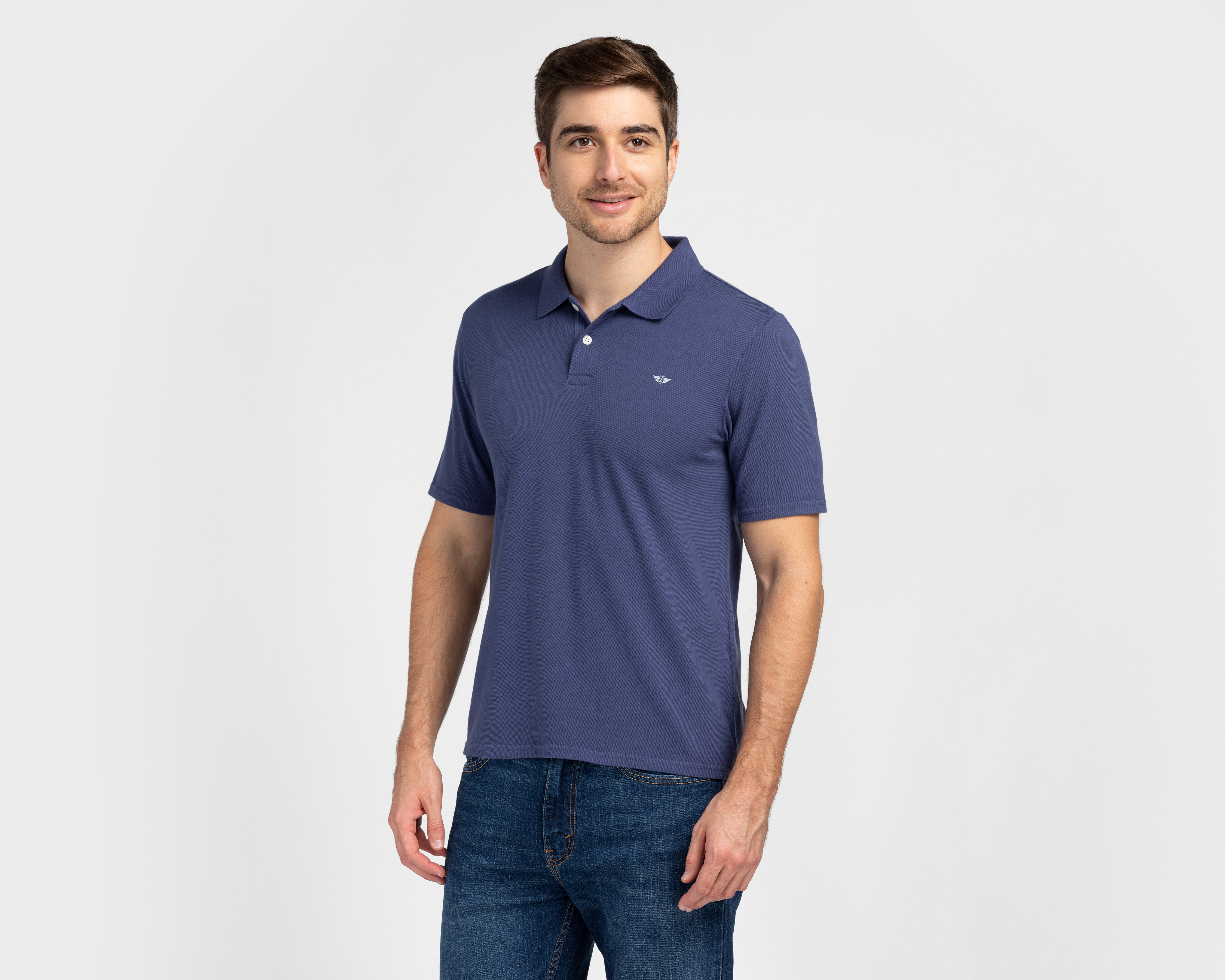 Foto 2 pulgar | Foto 1 | Playera Polo Dockers Azul para Hombre