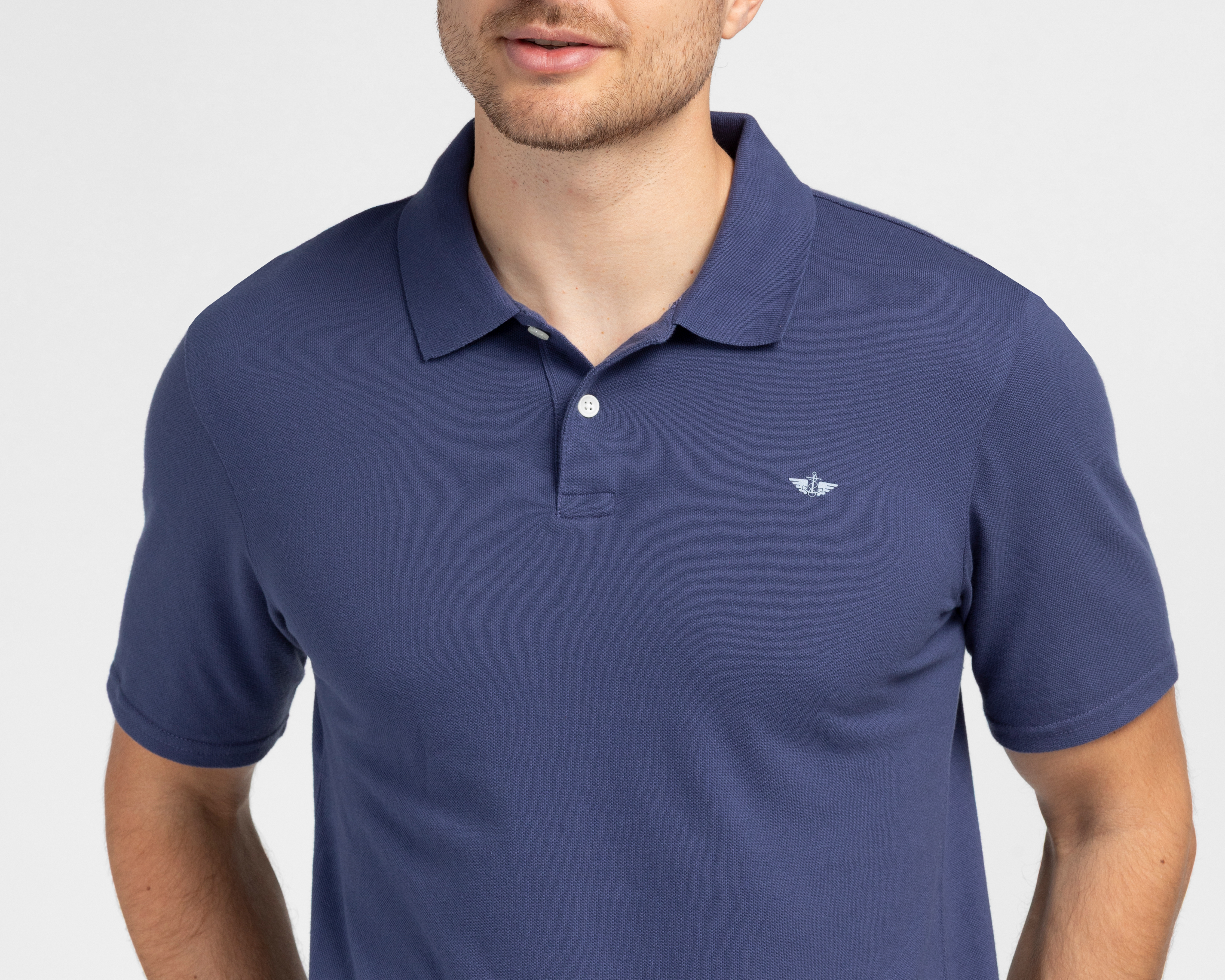 Foto 4 pulgar | Foto 3 | Playera Polo Dockers Azul para Hombre