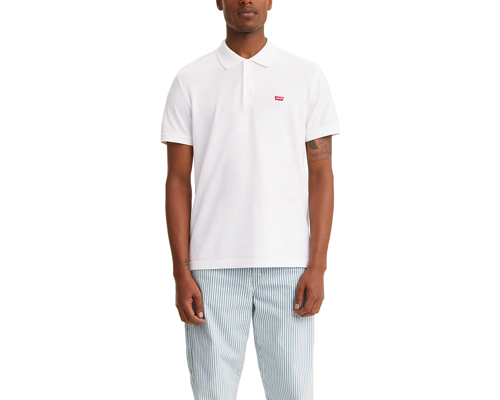 Foto 4 pulgar | Foto 3 | Playera Polo Levi's Blanca para Hombre