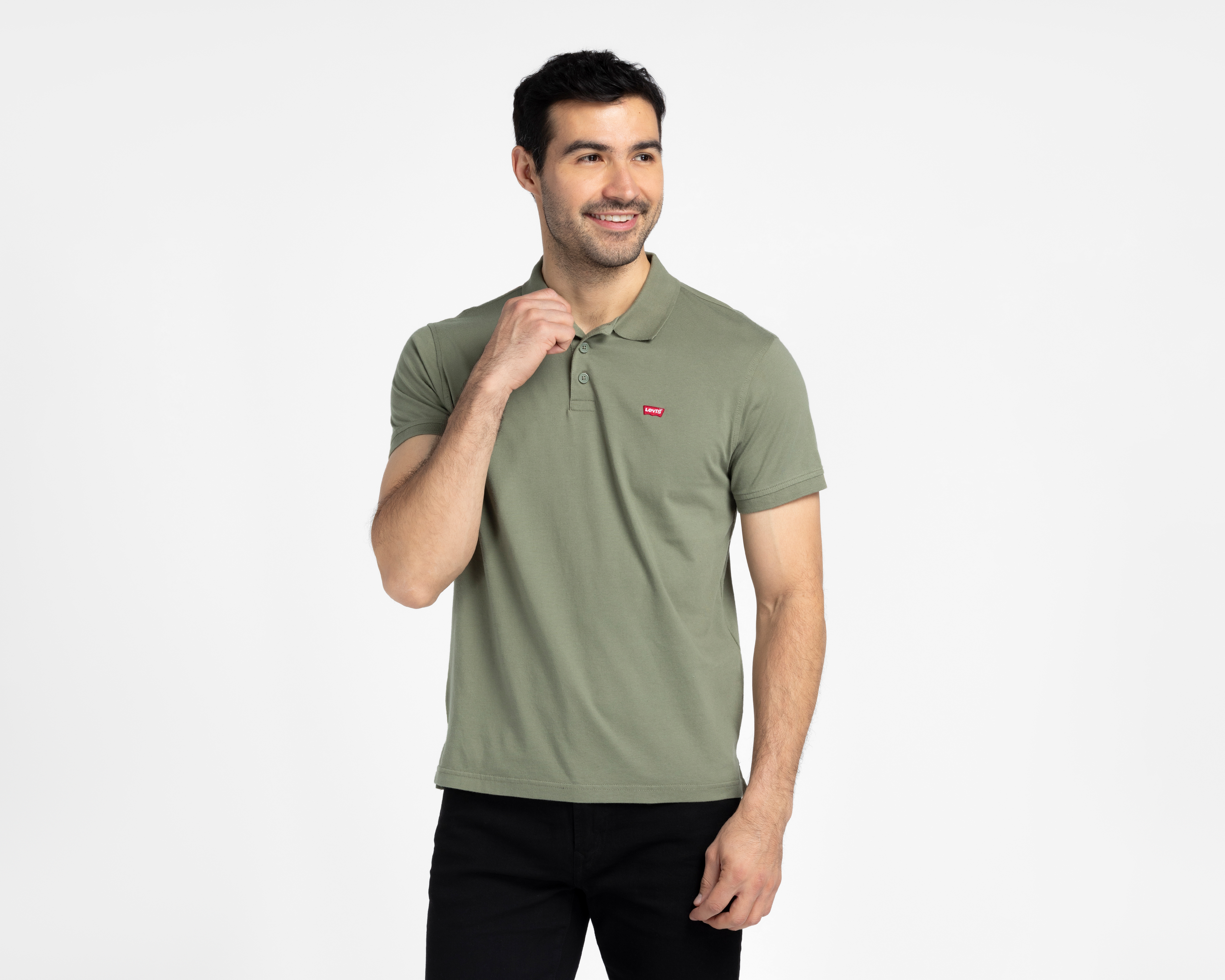 Foto 2 pulgar | Foto 1 | Playera Polo Levi's Verde para Hombre