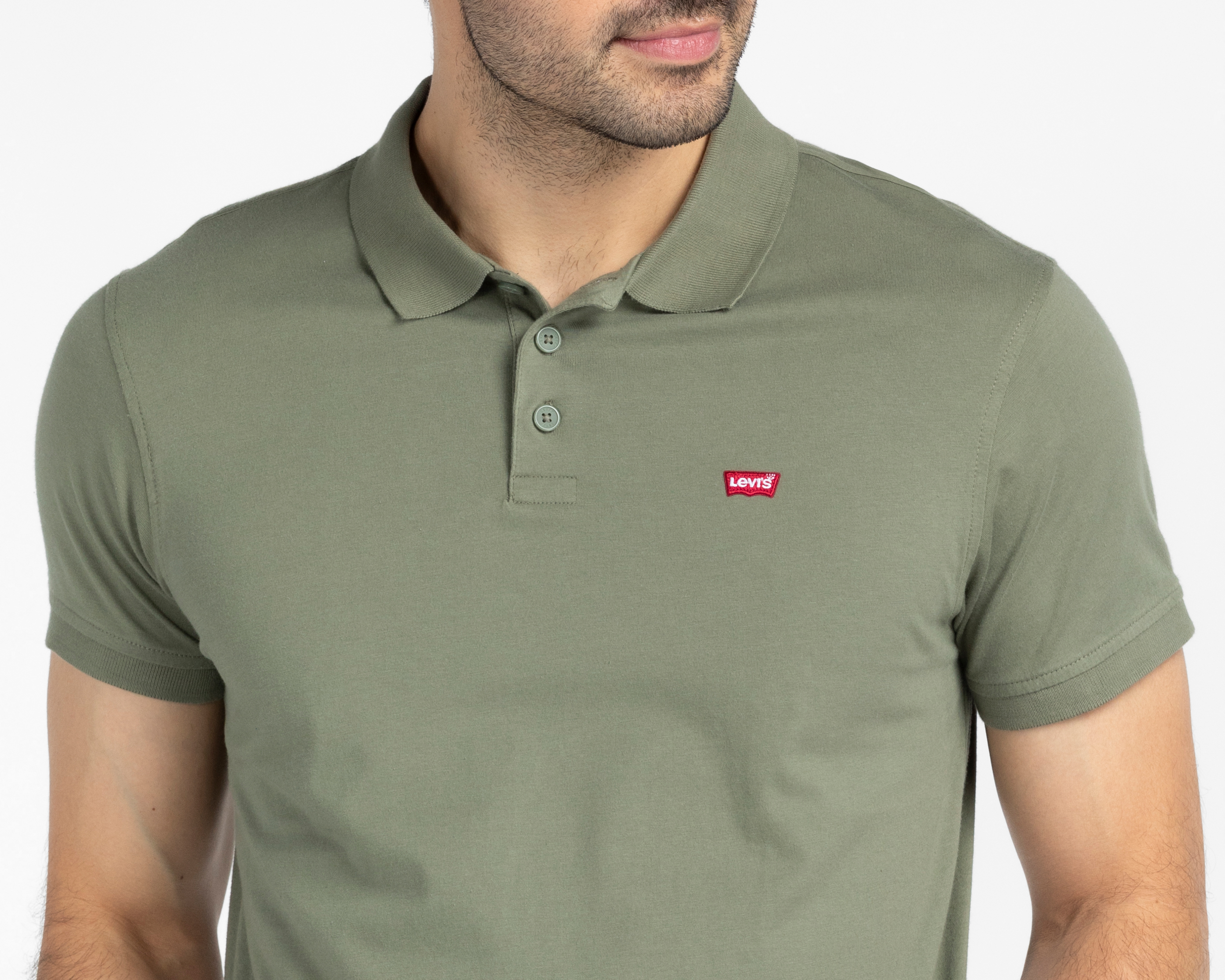 Foto 4 pulgar | Foto 3 | Playera Polo Levi's Verde para Hombre