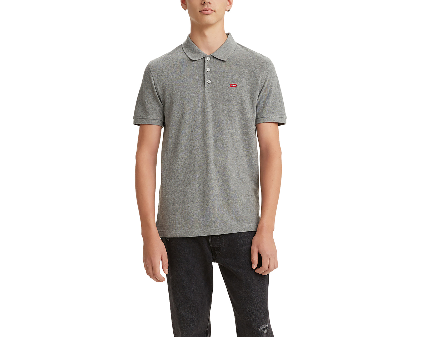 Foto 4 pulgar | Foto 3 | Playera Polo Levi's Gris para Hombre