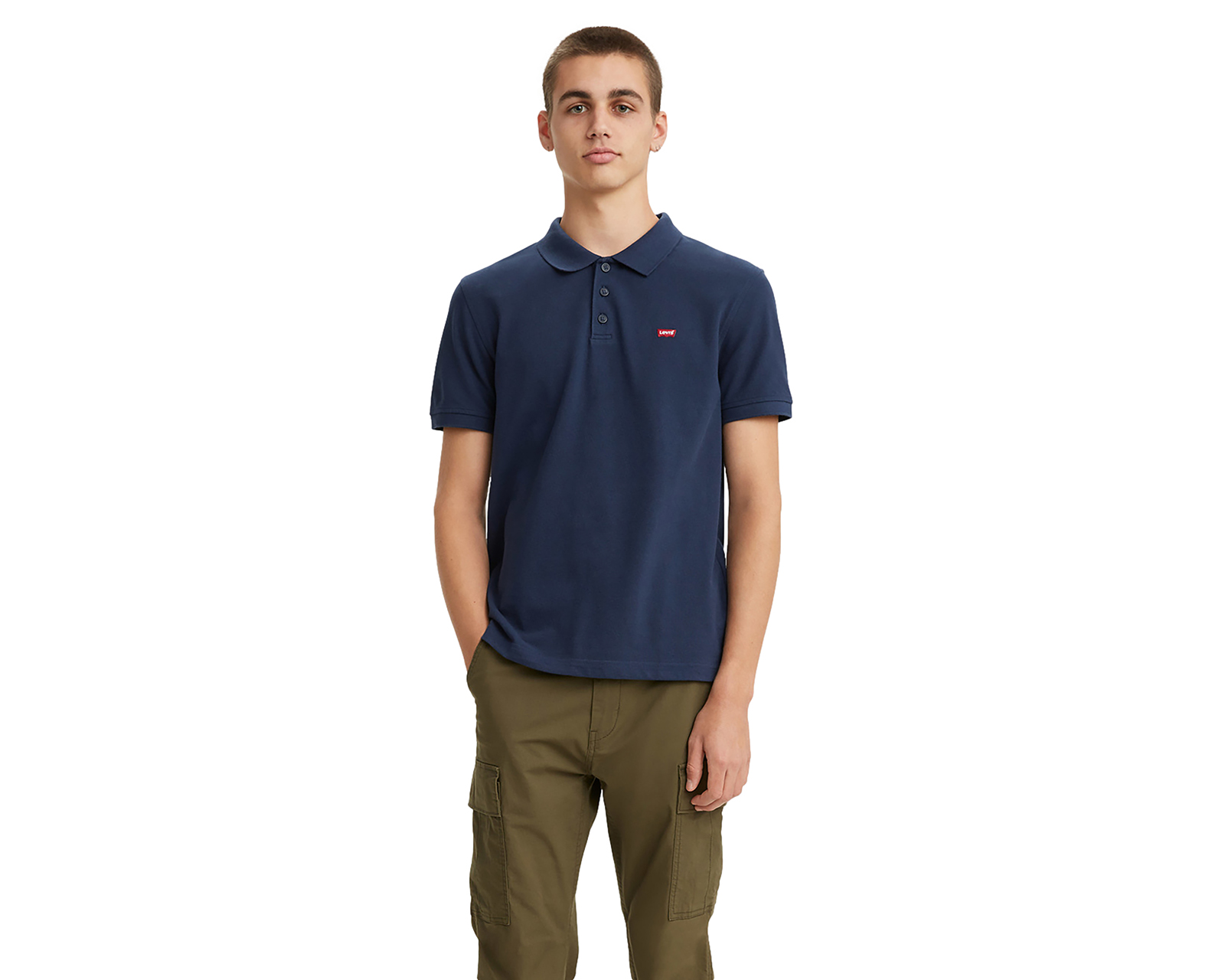 Foto 2 pulgar | Foto 1 | Playera Polo Levi's Azul para Hombre