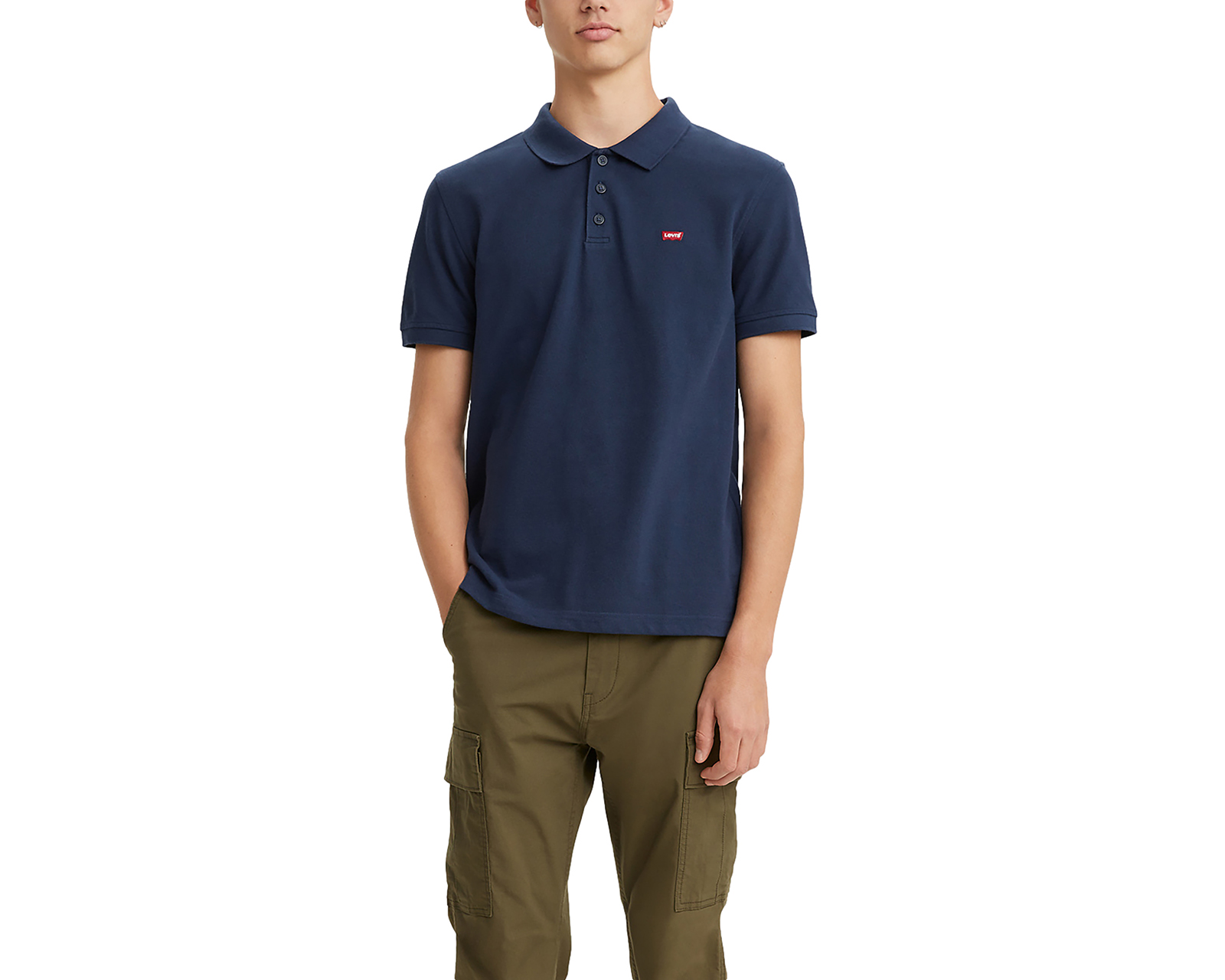 Foto 4 pulgar | Foto 3 | Playera Polo Levi's Azul para Hombre